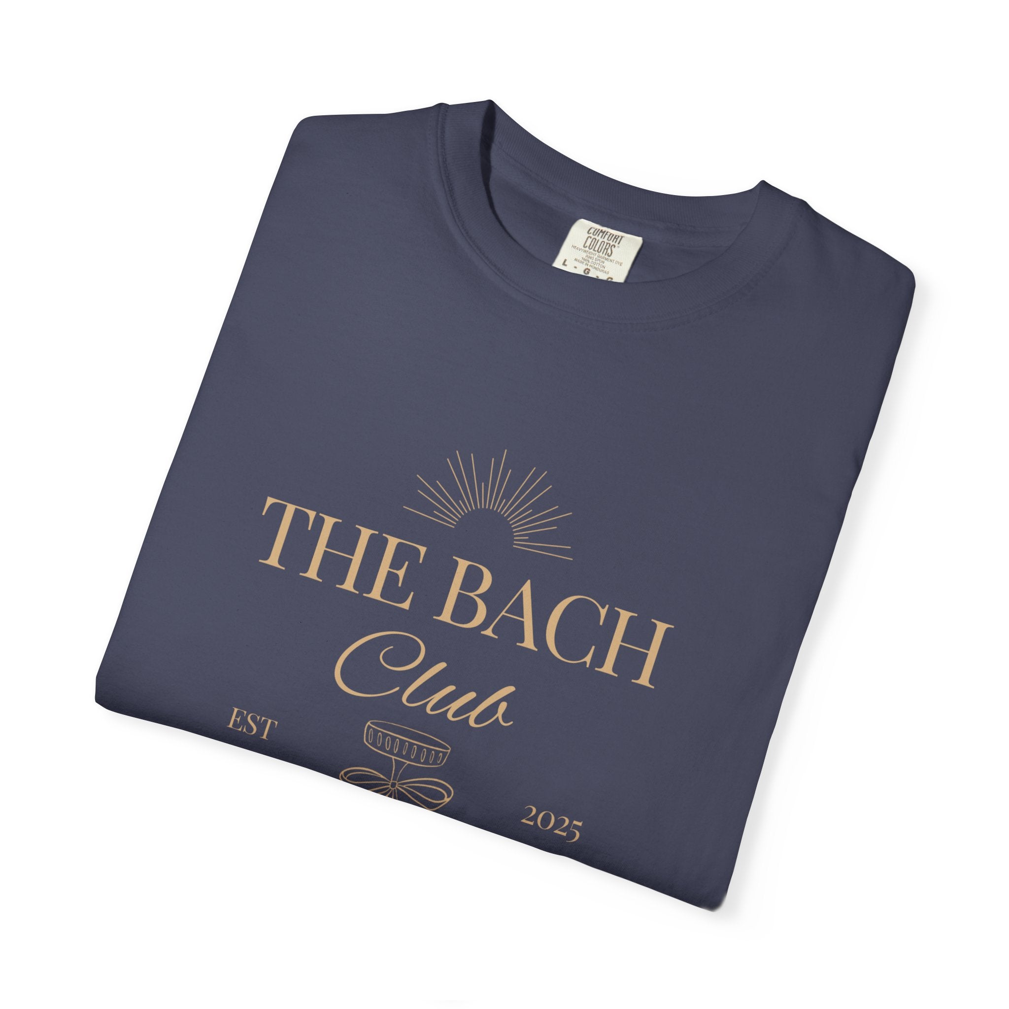 Matching "The Bach Club-Last Splash- Candlewood Lake" -In Beige Writing- Choose a Color Shirt- Perfect for Bachelorette and Wedding Parties- Unisex Vacation Top, Sailor Humor Apparel