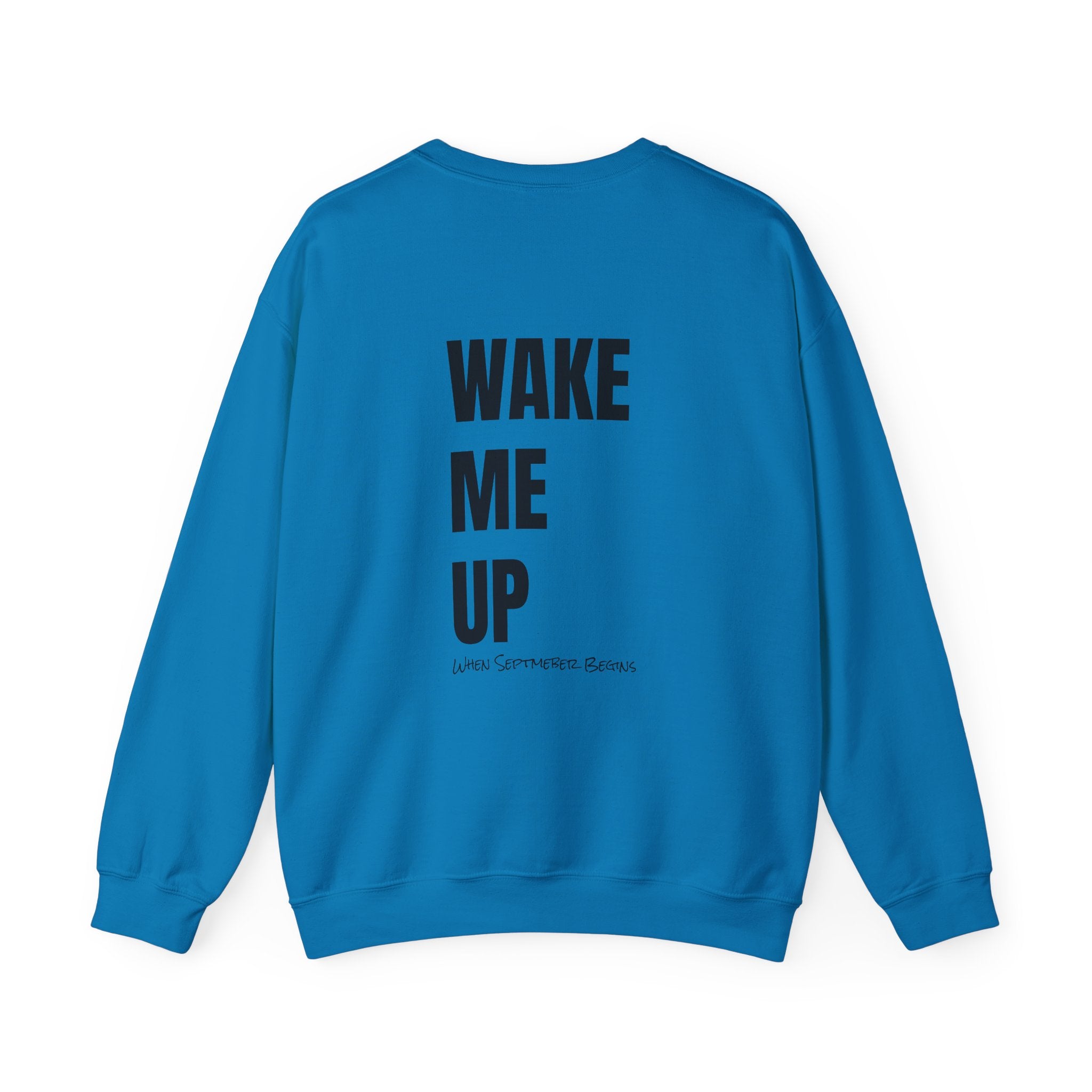 Adult- Teacher Crew Neck " Do Not Disturb" (Front)  "Wake Me Up- When September Begins" (Back) -Crewneck Sweatshirt, Cozy Fall Apparel, Unisex Gift, Casual Style, September Vibes, Seasonal Fashion