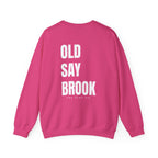 Adult- "Return To" (Front) - "Old Saybrook" (Back) -White Writing -Unisex Crewneck Sweatshirt