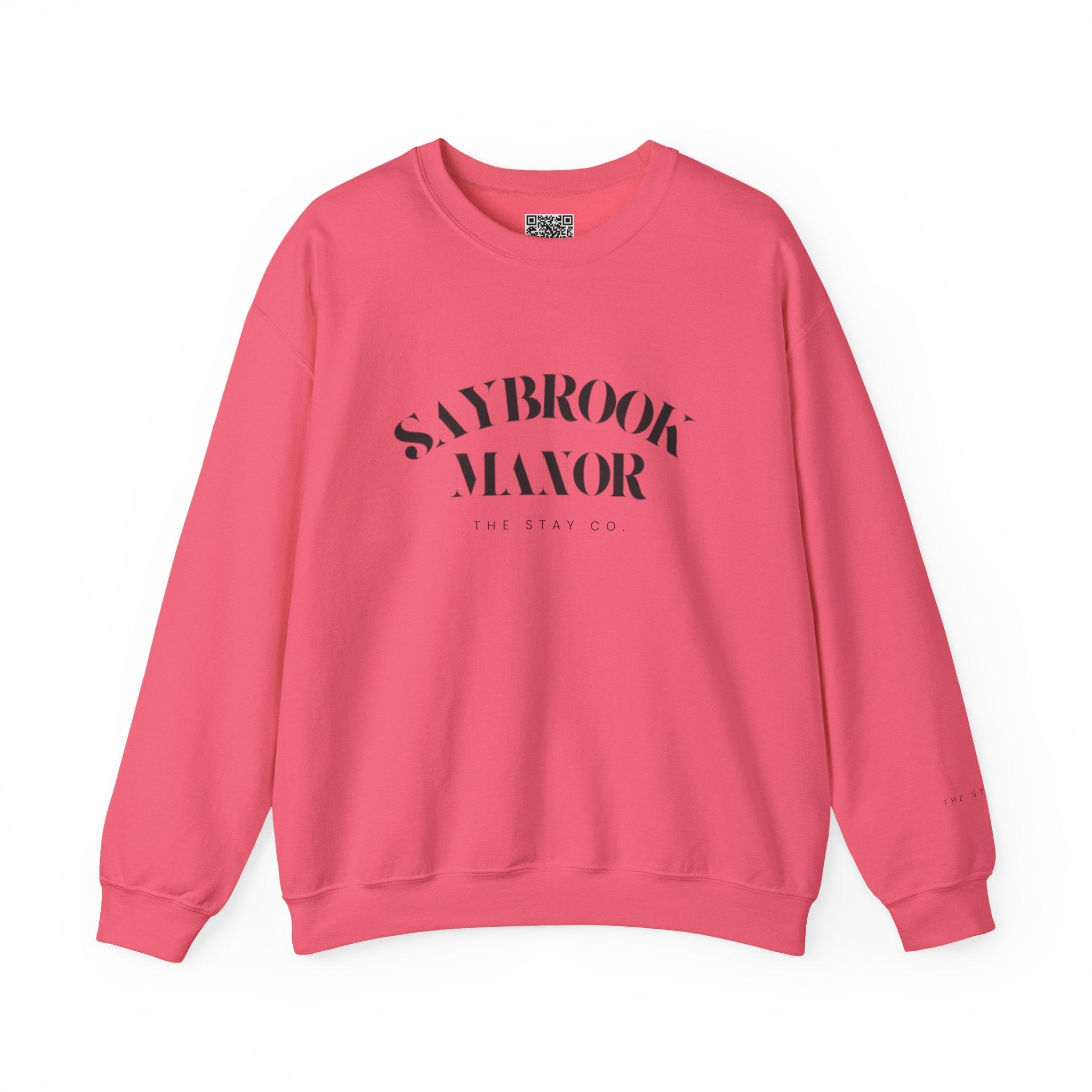 Adult Crewneck-Saybrook Manor with Logo on Back- Black Writing