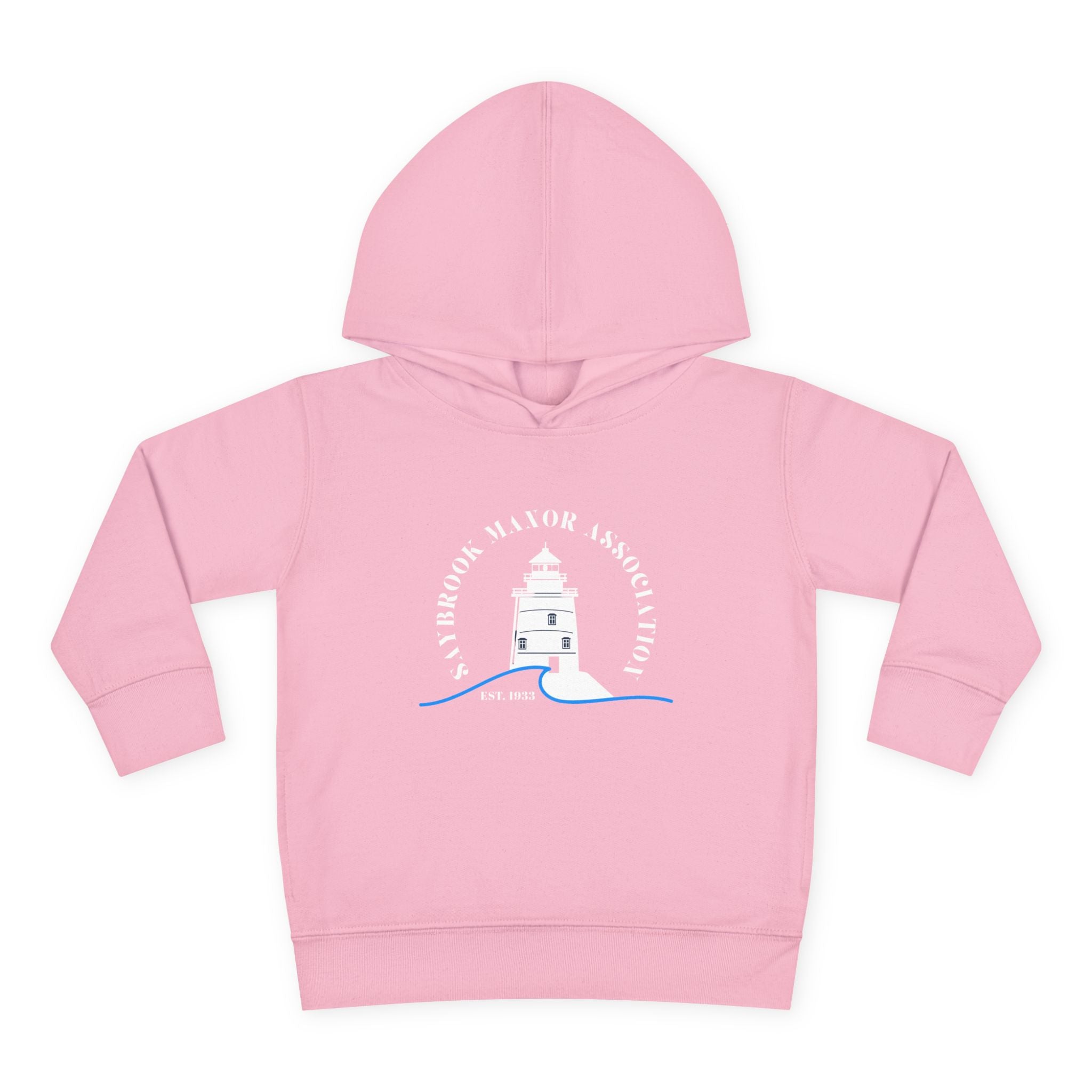 Toddler Hoodie- Saybrook Manor Association Logo on Front - "NAP. SNAX. SAYBROOK. REPEAT."
