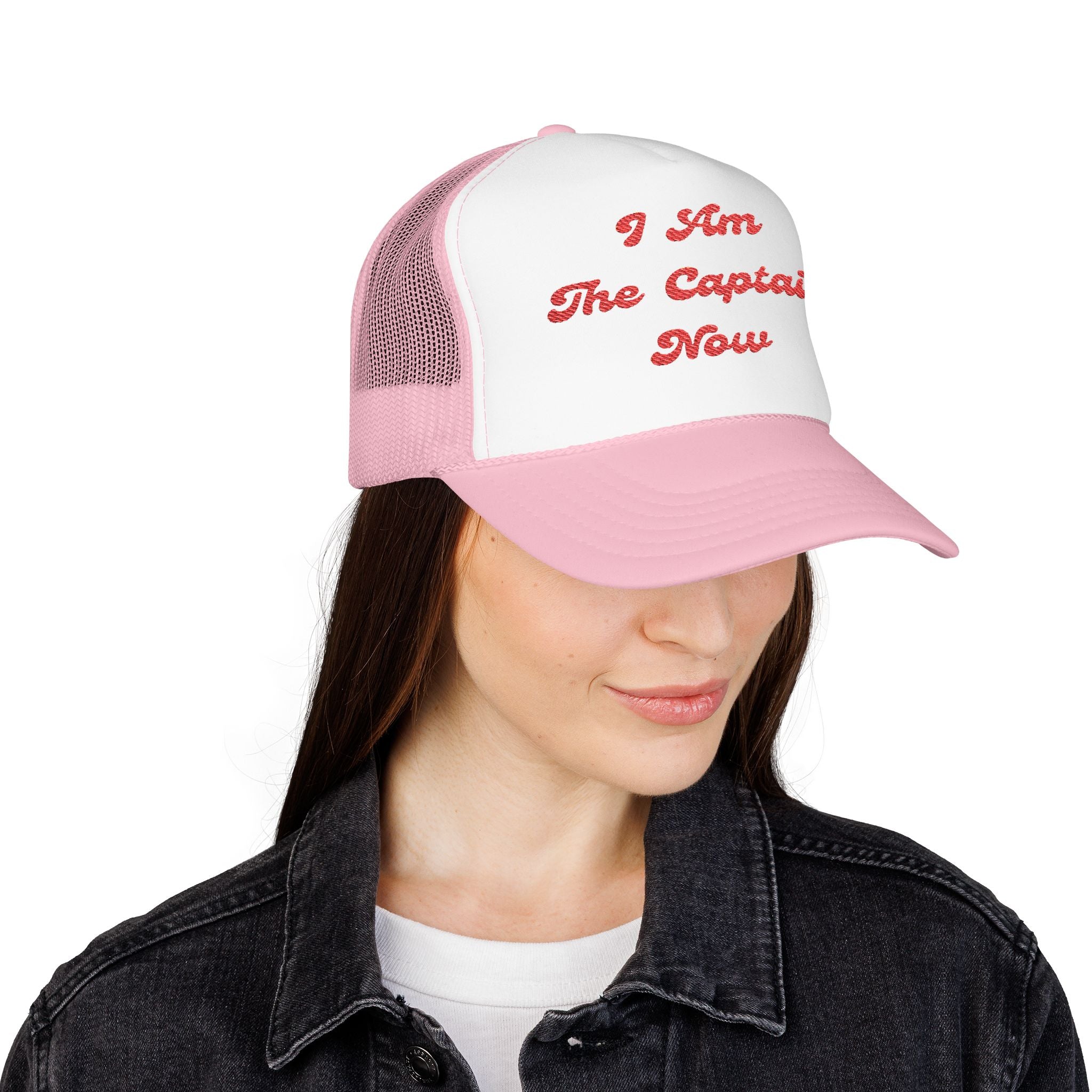 I Am The Captain Now- Foam Trucker Hat - Stylish Embroidered Cap for Everyday Adventures-Boaters