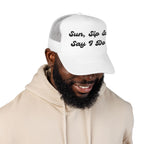 "Sun, Sip & Say I Do"- Foam Trucker Hat, Embroidered Cap, BBQ Hat, Perfect Gift for Grilling Enthusiasts, Summer BBQ Accessory, Fun Party Hat