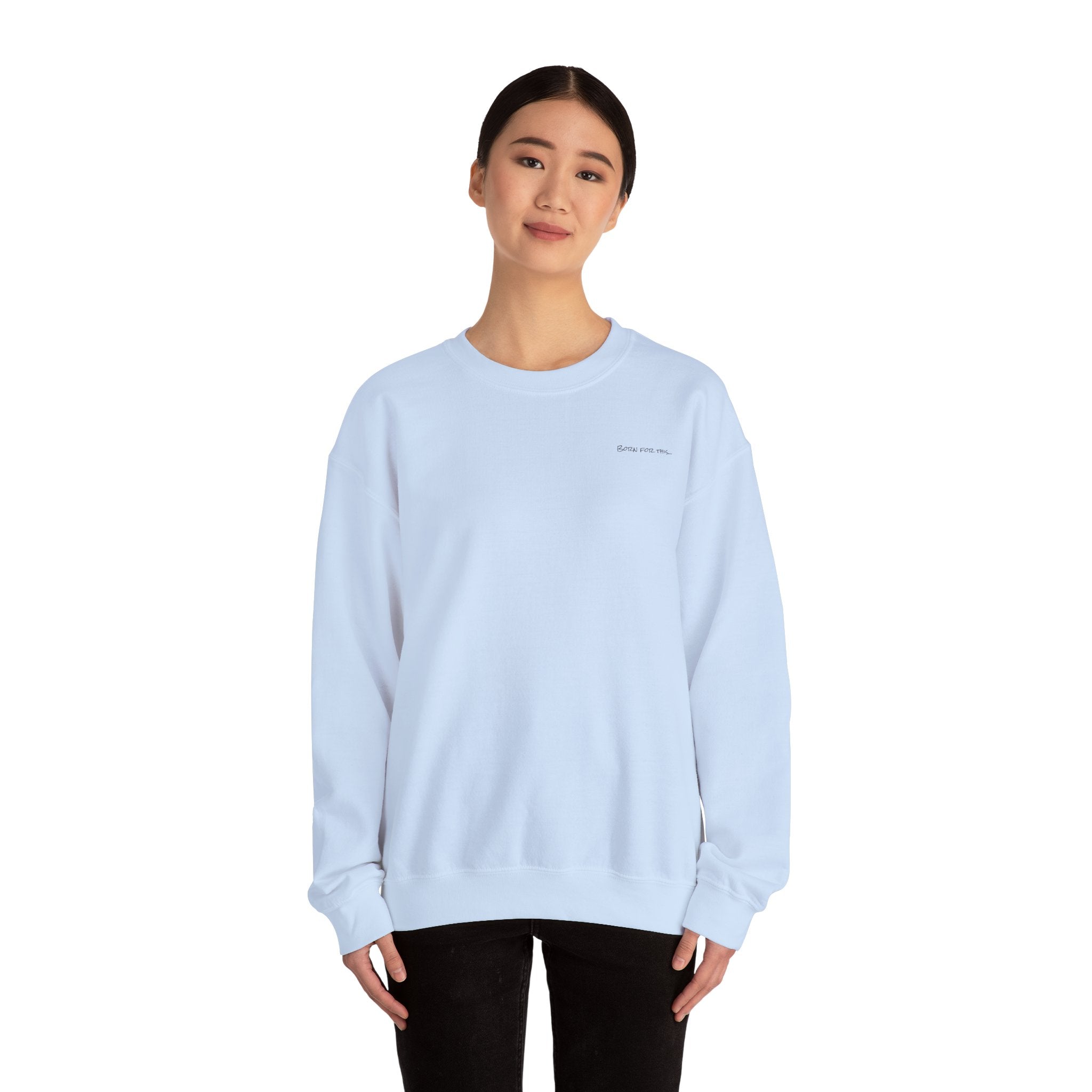 Adult- "Born for this"- (Front)  "In My Lake Era" (Back)- Black Writing- Unisex Crewneck Sweatshirt