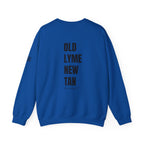Adult- "Salty AF" (Front) "Old Lyme New Tan" (Back)- with Flag -Unisex Crewneck