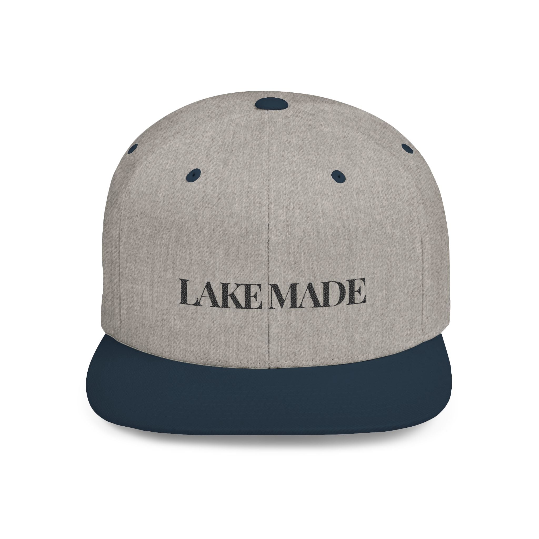 Embroidered Snackback Cap-"Lake Made"- Casual Hat, Outdoor Apparel, Summer Fashion, Gift for Him/Her, Festival Accessory