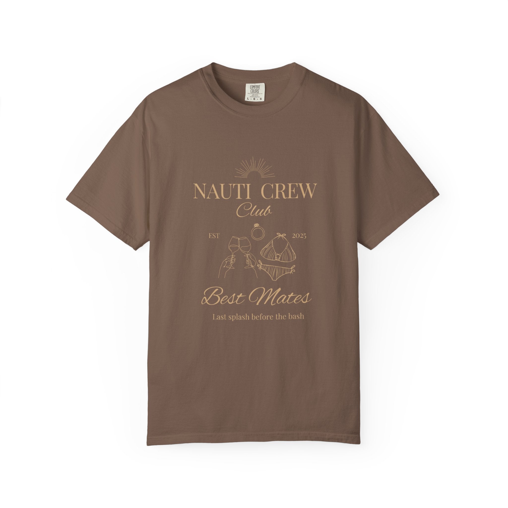 Matching "Nauti Crew-Best Mates" -T-Shirt, Pefect for Bachelorette and Wedding Parties- Unisex Vacation Top, Sailor Humor Apparel