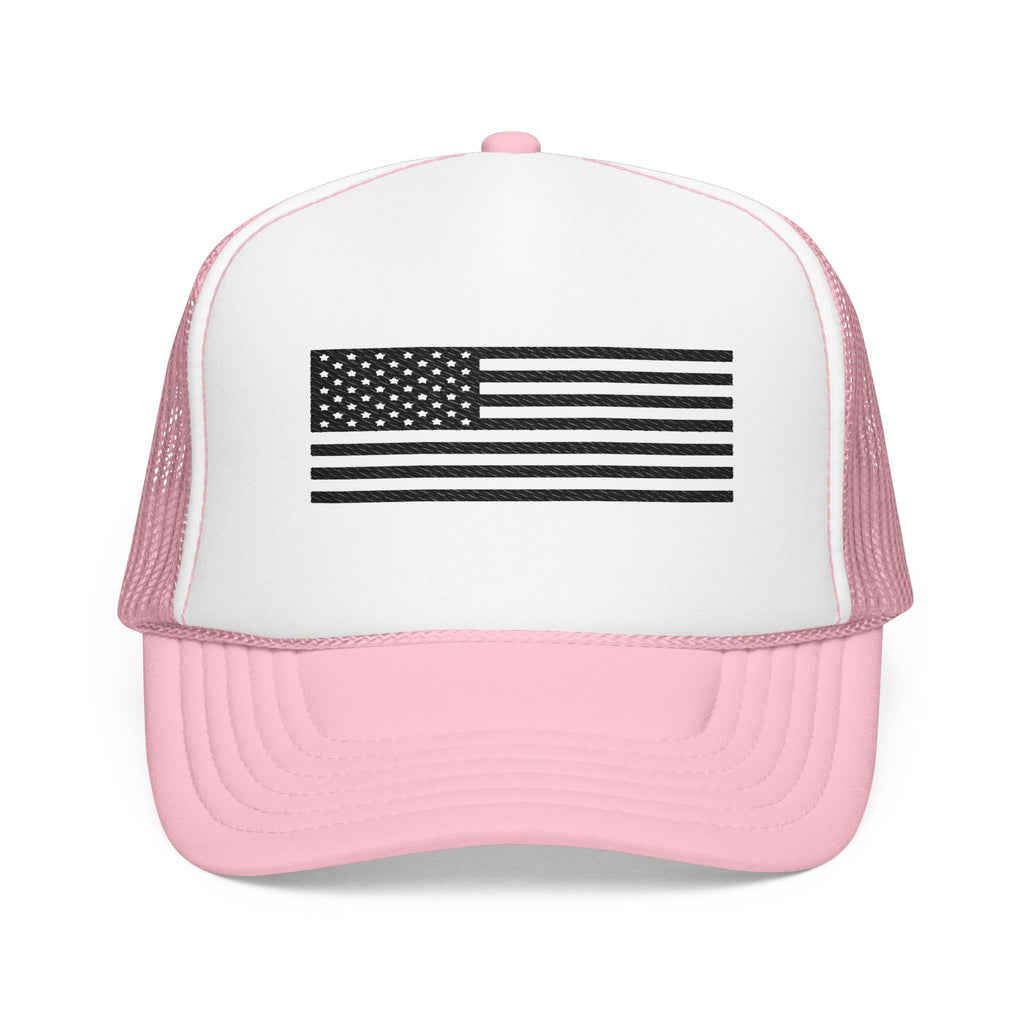 Flag- Foam Trucker Hat, Embroidered Cap, BBQ Hat, Perfect Gift for Grilling Enthusiasts, Summer BBQ Accessory, Fun Party Hat