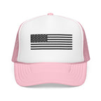 Flag- Foam Trucker Hat, Embroidered Cap, BBQ Hat, Perfect Gift for Grilling Enthusiasts, Summer BBQ Accessory, Fun Party Hat