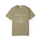 "Champs & Camps" -Camp Themed Bachelorette or Wedding Tee,  Bride Shirt, Last Trail Before The Veil, Bachelorette Party Gift, Summer Vacation Wear, [...]