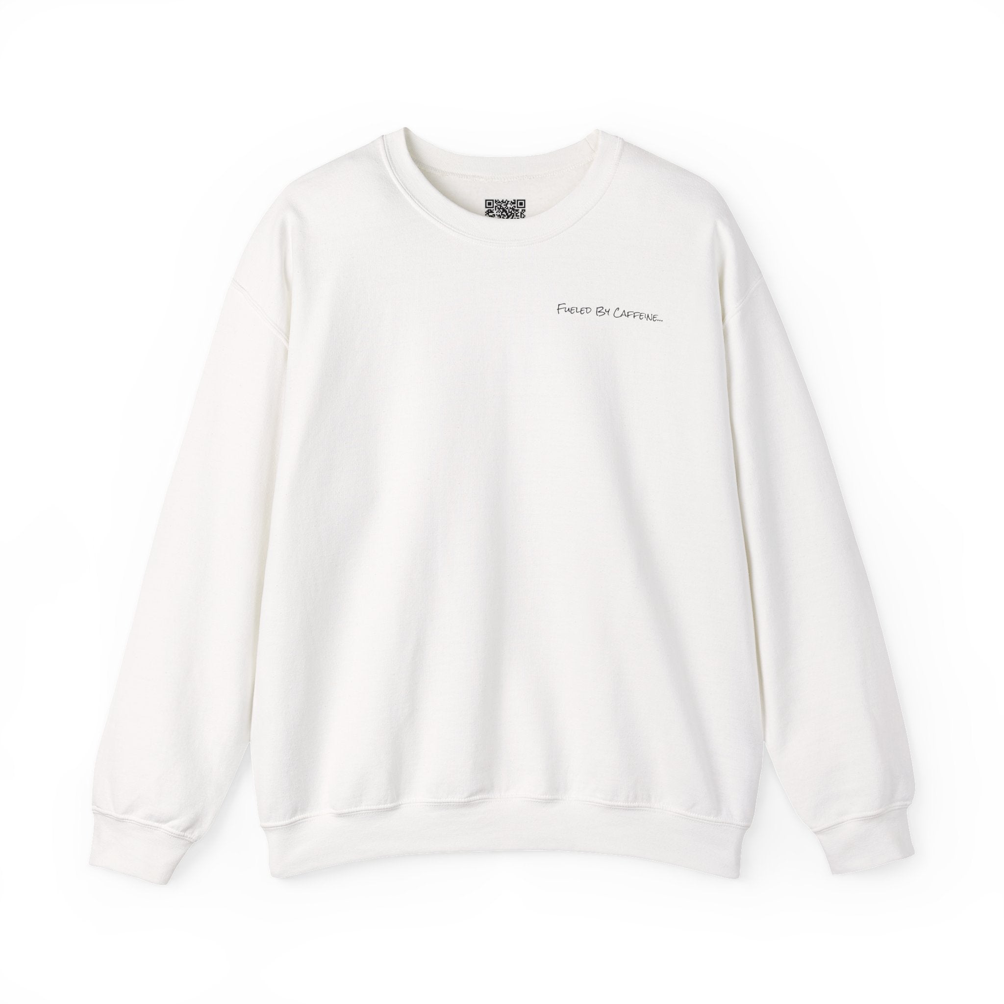 Adult- Teacher Crew Neck "Fueled by Caffeine" (Front) - "Chaos Coordinator"- (Back) Crewneck Sweatshirt, Cozy Fall Apparel, Unisex Gift, Casual Style, September Vibes, Seasonal Fashion