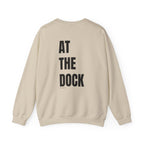 Adult- "Catch me" (Front) - "At The Dock" (Back) -Black Writing -Unisex Crewneck Sweatshirt