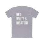 Adult- "Red White & Rigatoni" -In White Writing