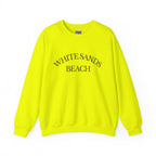 Adult- "White Sands Beach" - Black Writing- Unisex Crewneck Sweatshirt