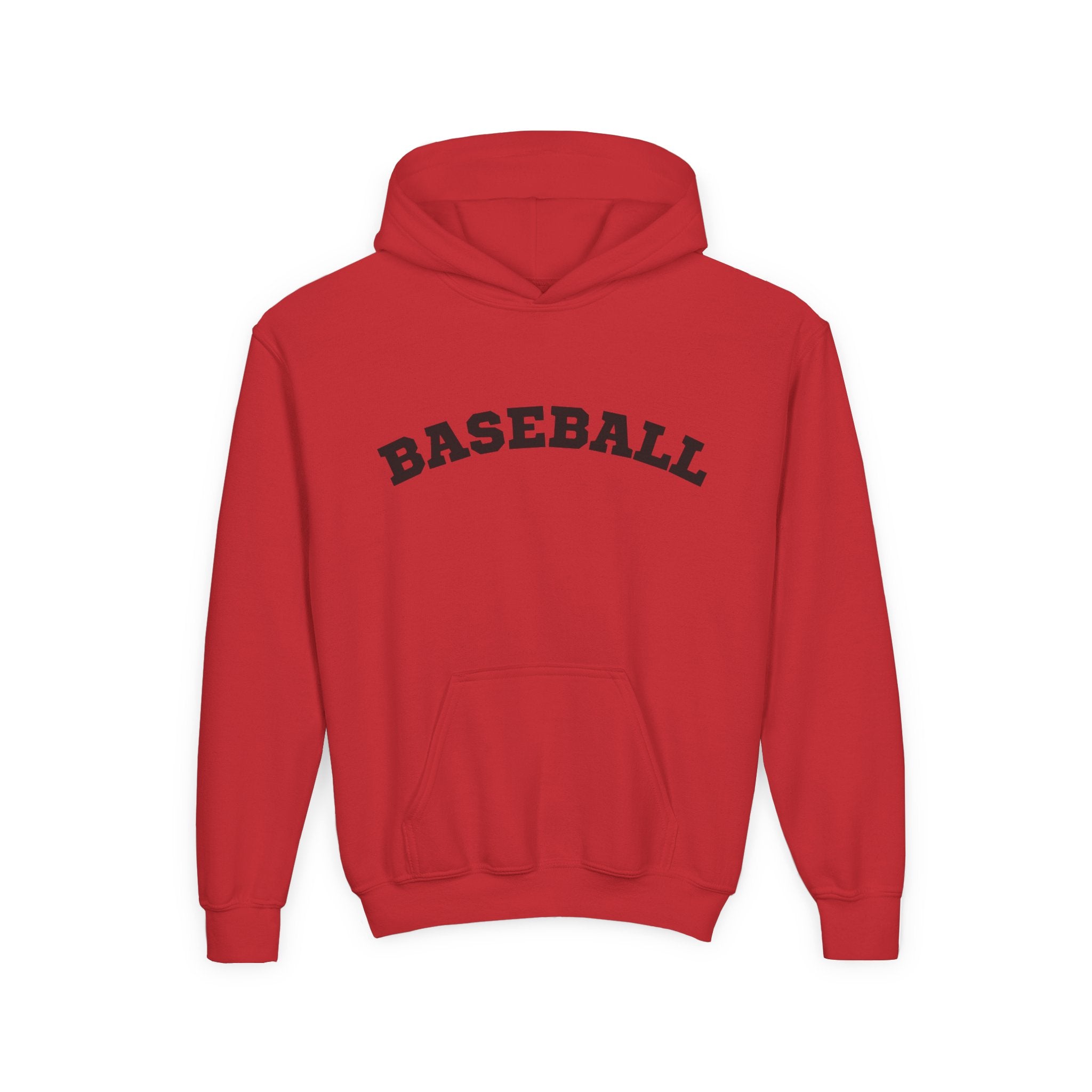 Youth Hoodie "Baseball" - Choose Your Color- Sports Apparel, Gift for Young Athletes, Team Spirit, Cozy Sweatshirt, Game Day Ready
