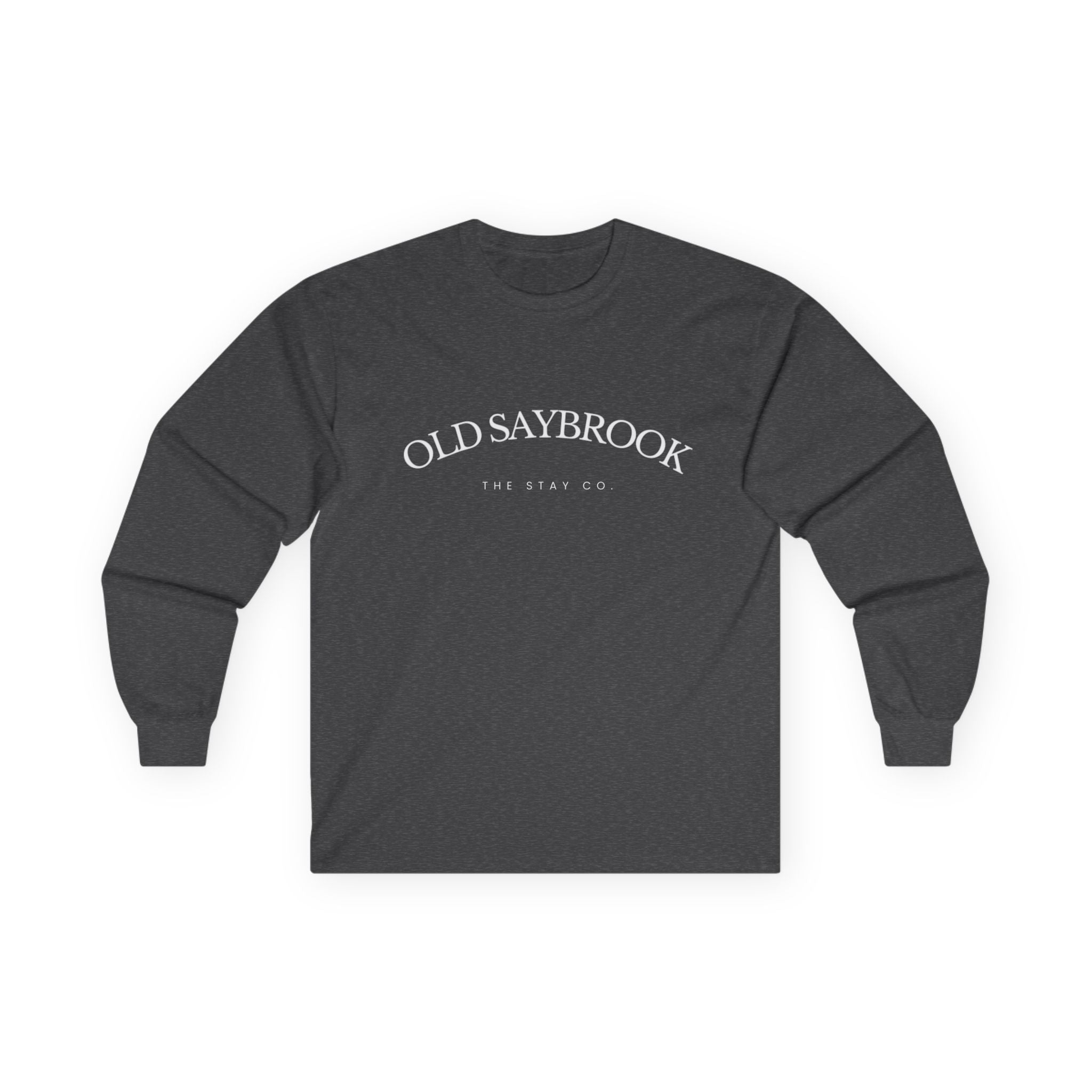 Old Saybrook Long Sleeve Tee With Light House on Back
