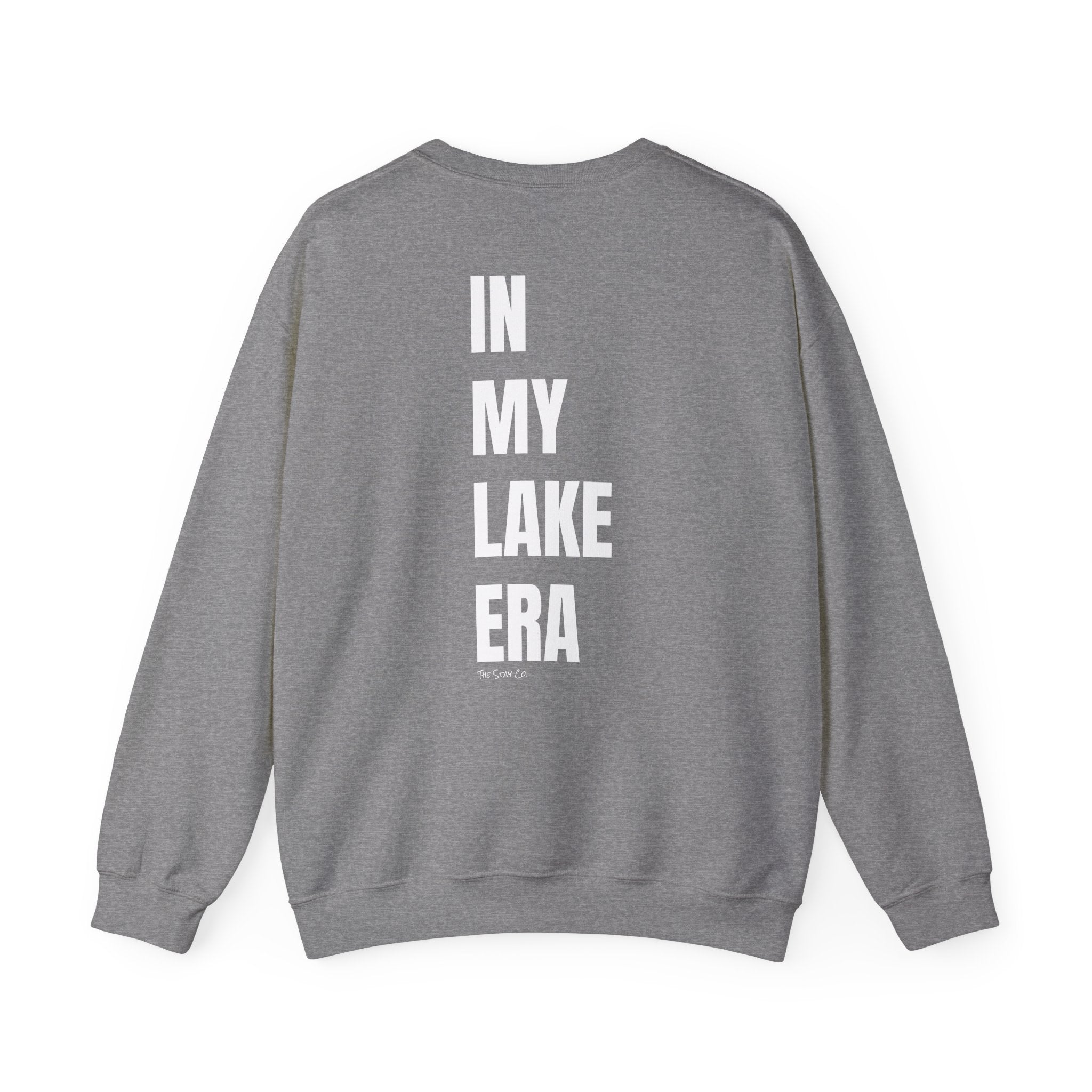 Adult- "Born for this"- (Front)  "In My Lake Era" (Back)- White Writing- Unisex Crewneck Sweatshirt