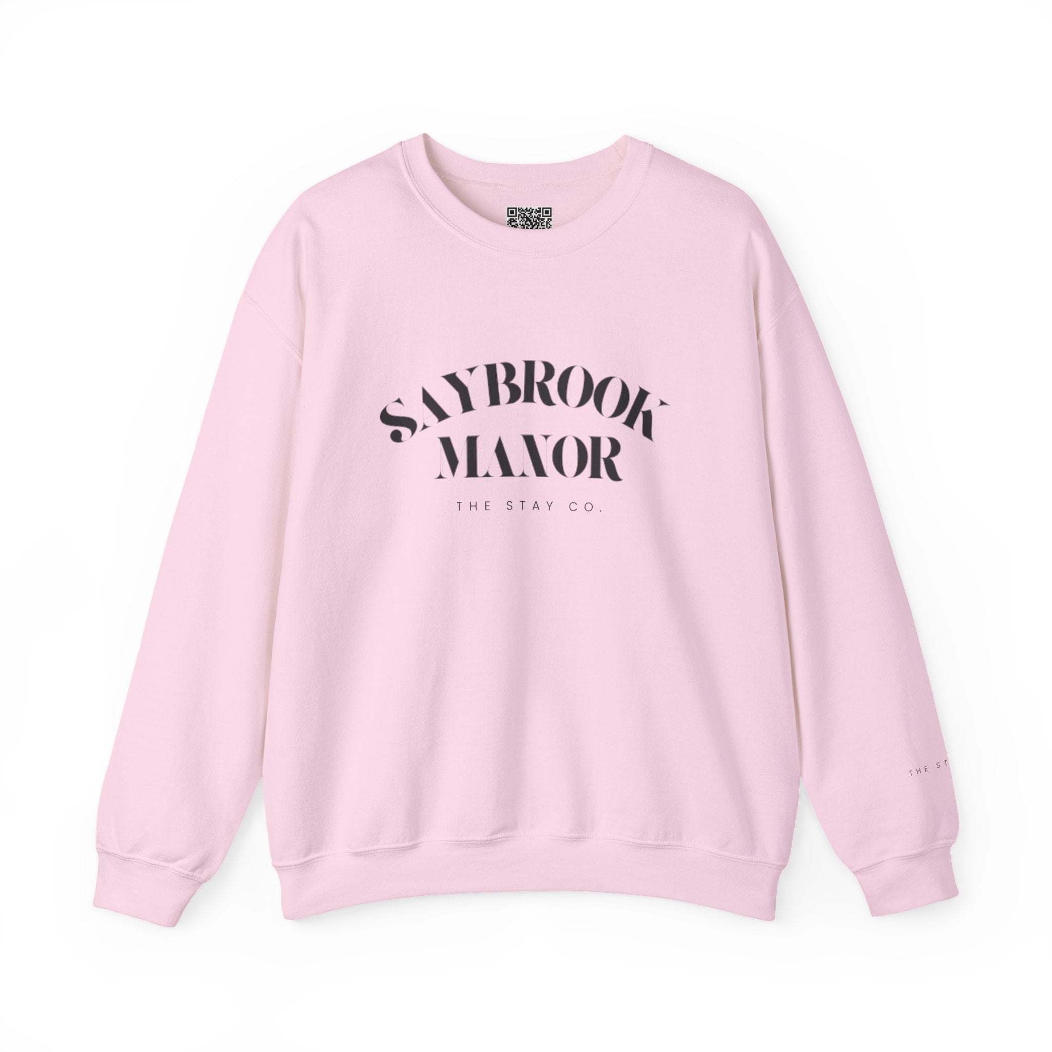 Adult Crewneck-Saybrook Manor with Logo on Back- Black Writing