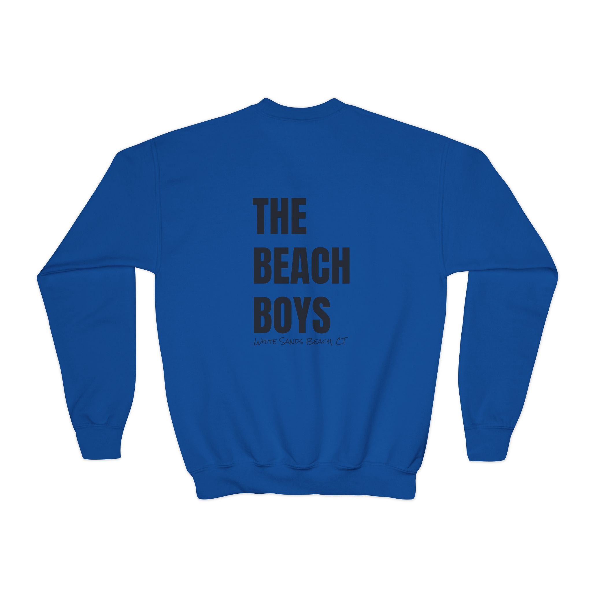 Youth- Beach Sweatshirt for Boys- In Black Writing Youth Crewneck Sweatshirt,  Apparel, Casual Wear, Gift for Teens,