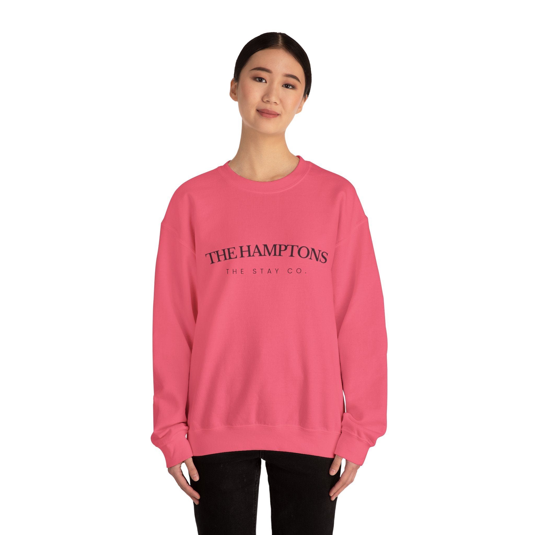 Adult- "The Hamptons" - Black Writing- Crewneck Sweatshirt