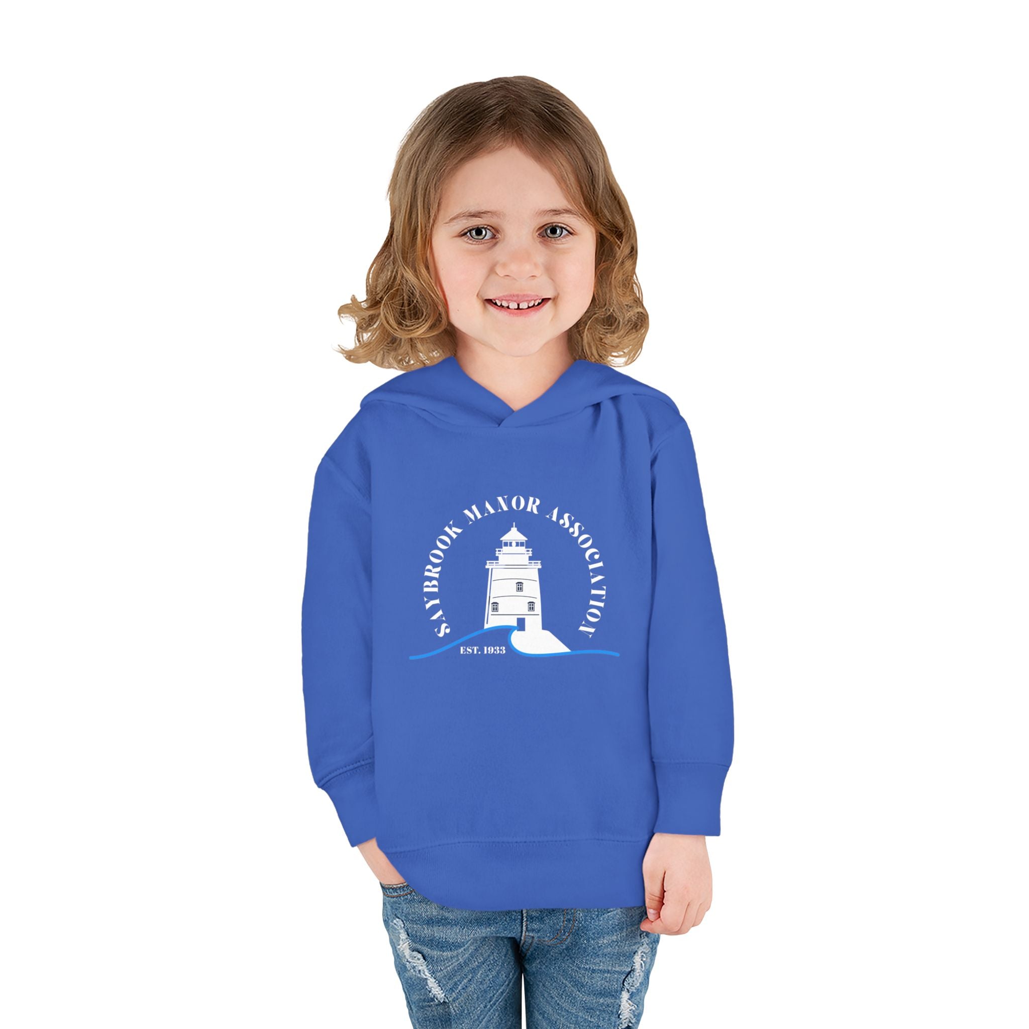Toddler Hoodie- Saybrook Manor Association Logo on Front - "NAP. SNAX. SAYBROOK. REPEAT."