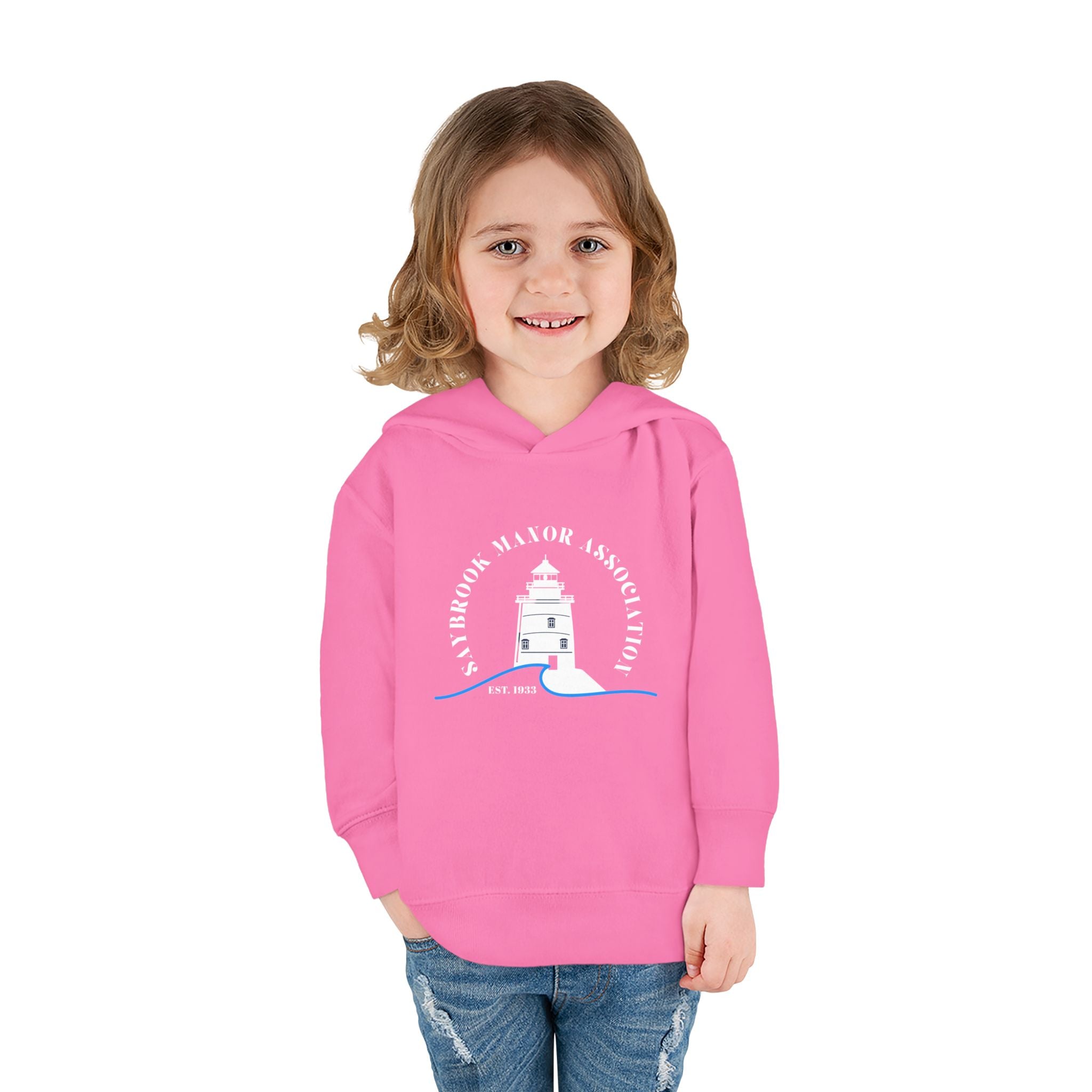 Toddler Hoodie- Saybrook Manor Association Logo on Front - "NAP. SNAX. SAYBROOK. REPEAT."