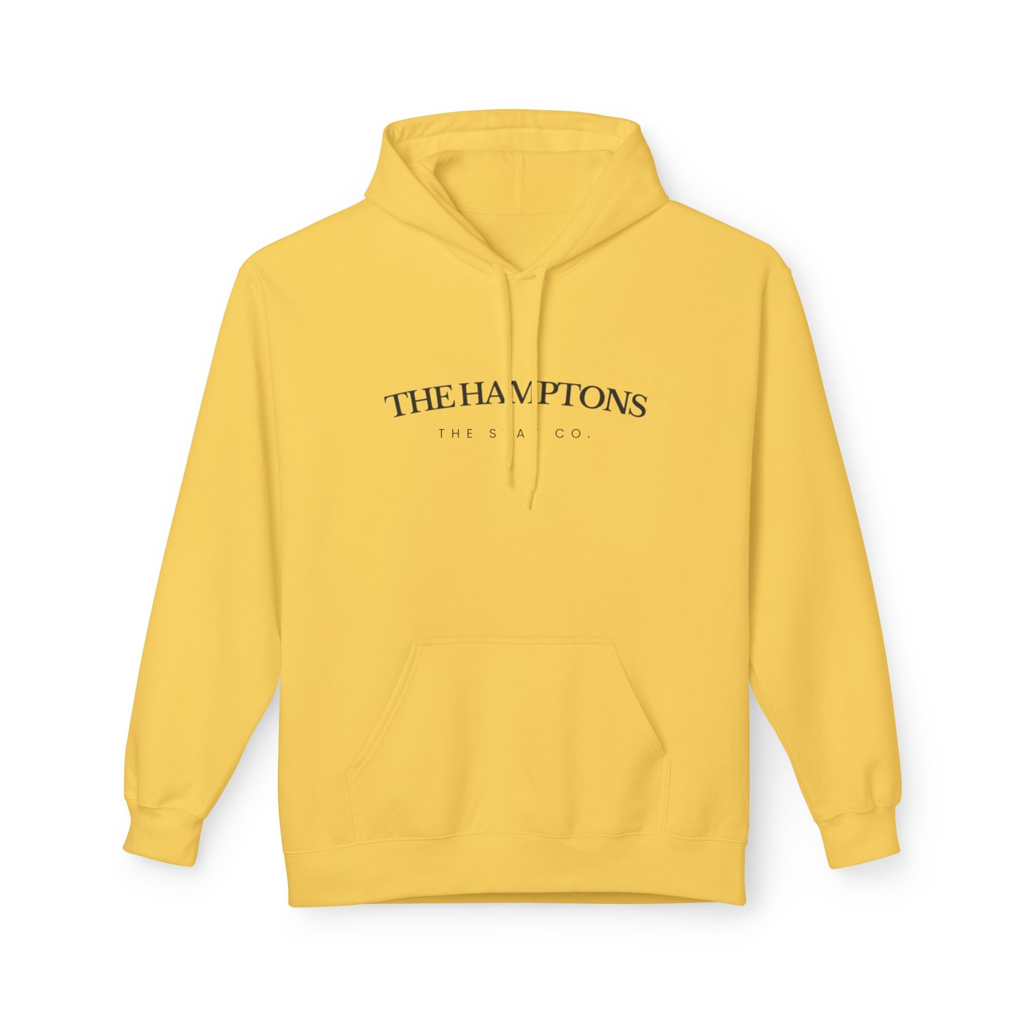 Adult-The Hamptons - Black Writing Hoodie