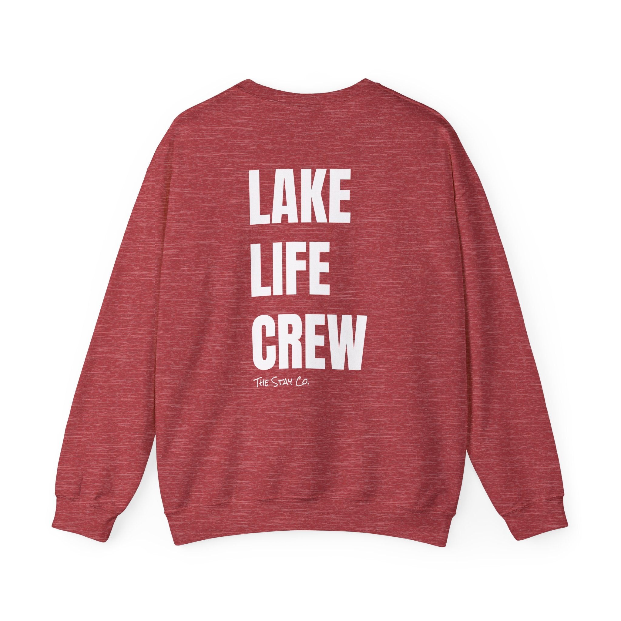 Adult- "Made For This"- (Front)  "Lake Life Crew" (Back)- White Writing- Unisex Crewneck Sweatshirt