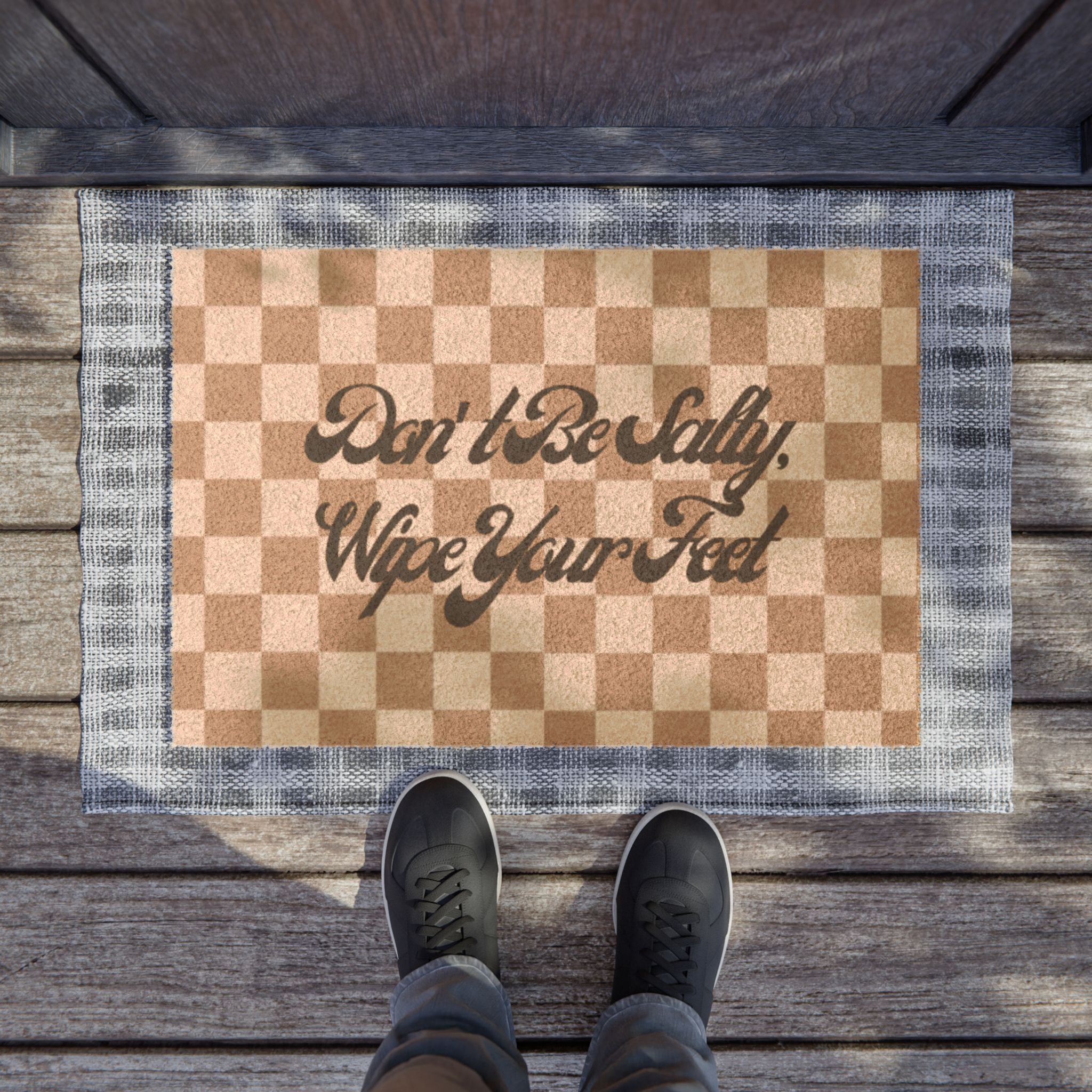 Doormat "Don't Be Salty, Wipe Your Feet"-Welcome Mat for Home, Entryway Decor, Housewarming Gift, Fall Decor, Everyday Welcome