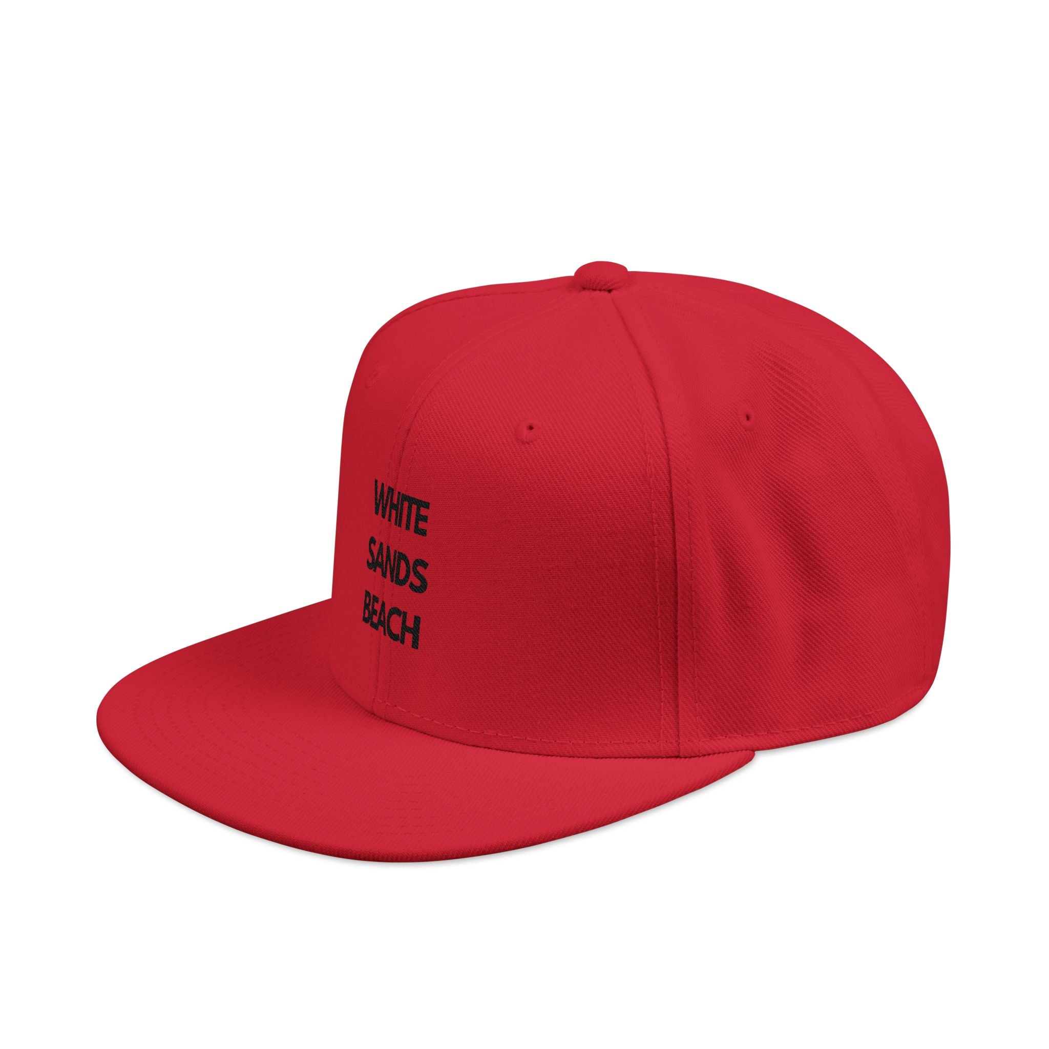 Embroidered Snapback Hat "White Sands Beach"- Perfect for Beach Days, Summer Outings, Casual Wear, Gift for Him/Her