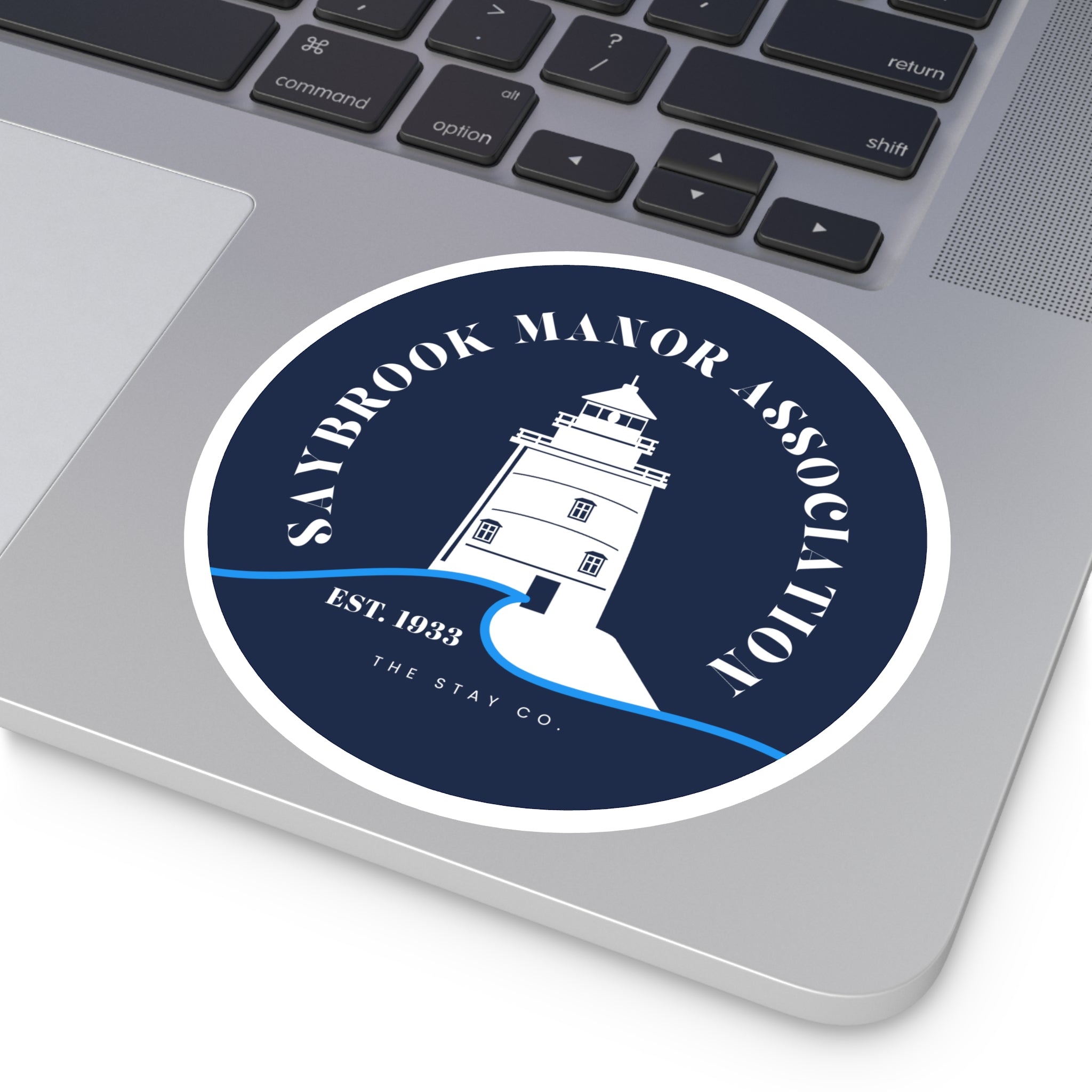 Saybrook Manor Association Lighthouse Round Stickers