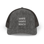 "White Sands Beach" - Snapback Trucker Cap - Perfect for Summer, Vacation, or Outdoor Events, Casual Style, Unisex Accessories, Gift Idea