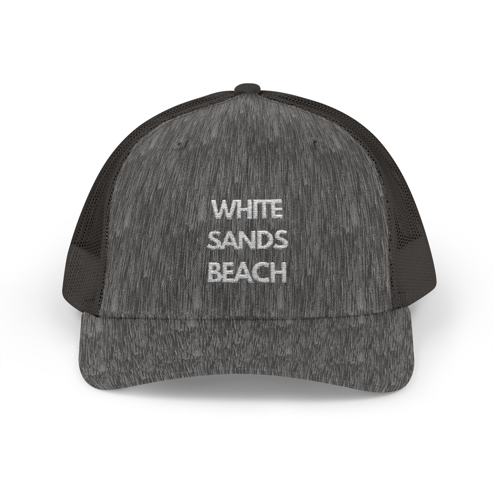 "White Sands Beach" - Snapback Trucker Cap - Perfect for Summer, Vacation, or Outdoor Events, Casual Style, Unisex Accessories, Gift Idea