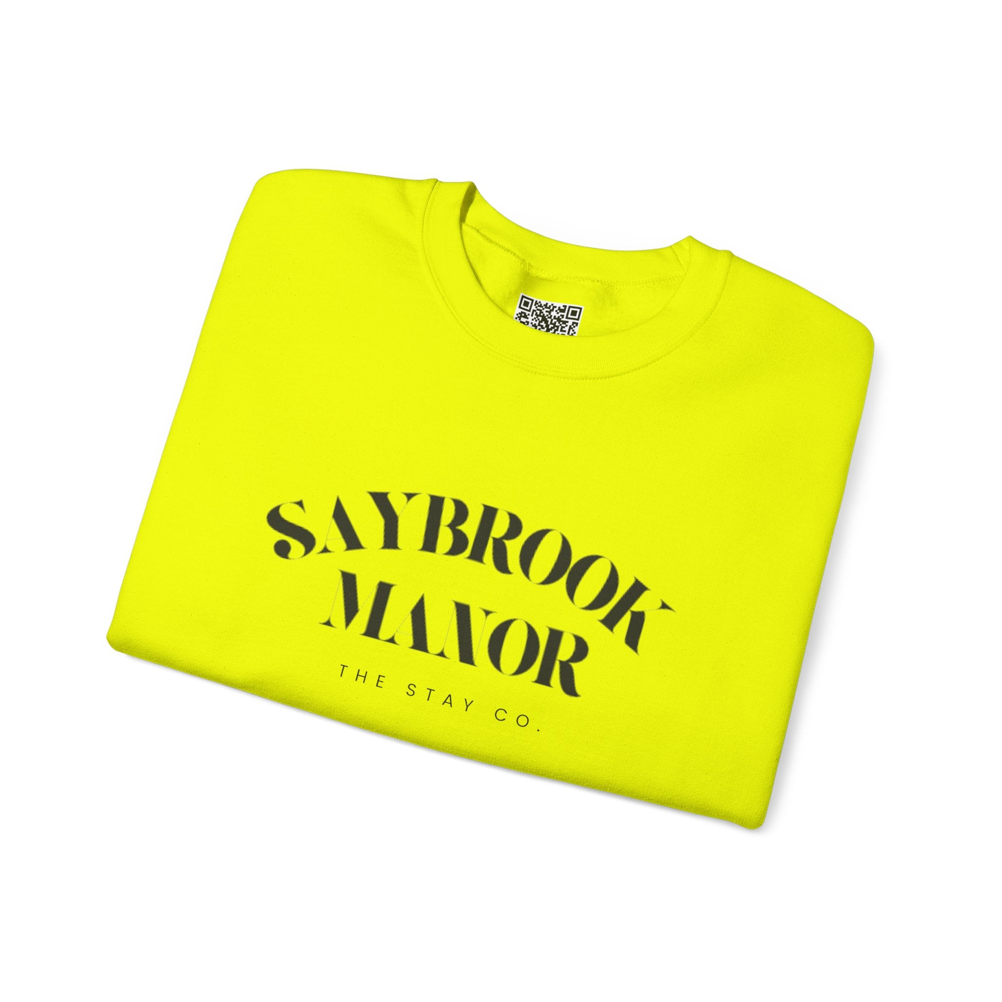 Adult Crewneck-Saybrook Manor with Logo on Back- Black Writing