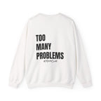 Adult- Math Teacher Crew Neck "Equation Expert" (Front)- "too Many Problems #MathClub" (Back) -Crewneck Sweatshirt, Cozy Fall Apparel, Unisex Gift, Casual Style, September Vibes, Seasonal Fashion
