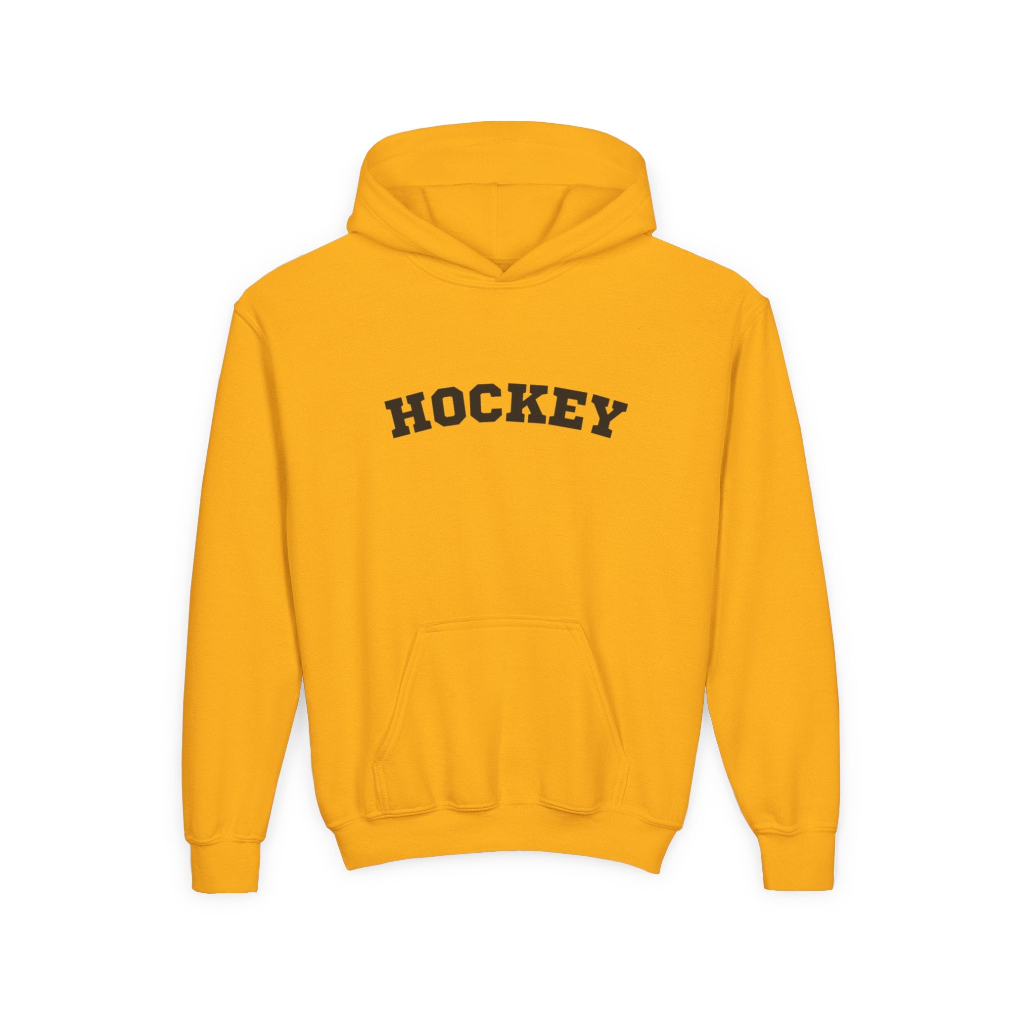 Youth Hoodie "Hockey" - Choose Your Color- -Sports Apparel, Gift for Young Athletes, Team Spirit, Cozy Sweatshirt, Game Day Ready