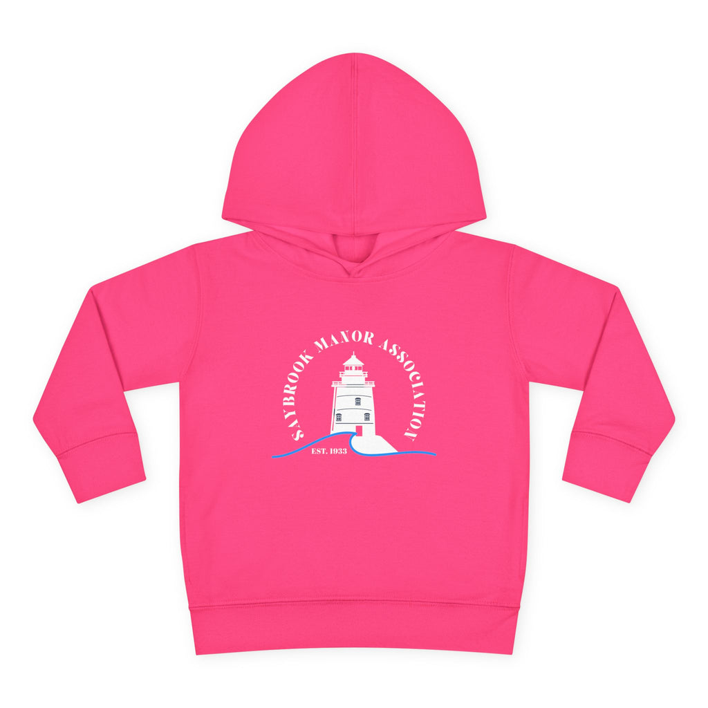 Toddler Hoodie- Saybrook Manor Association Logo on Front - "NAP. SNAX. SAYBROOK. REPEAT."
