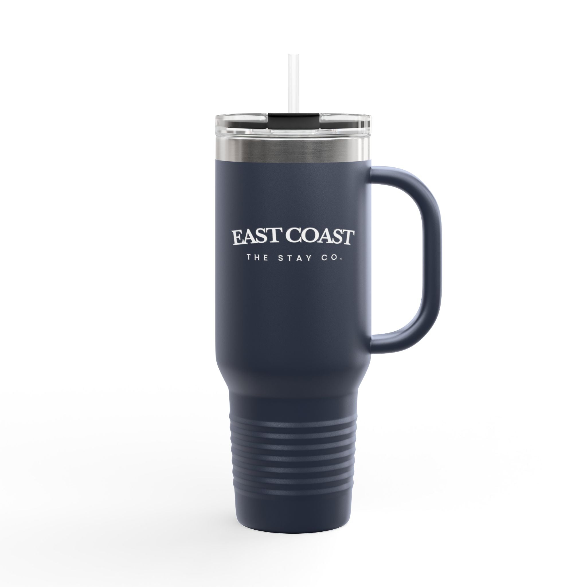 Travel Mug -40oz Insulated Cup- "East Coast" In White Writing