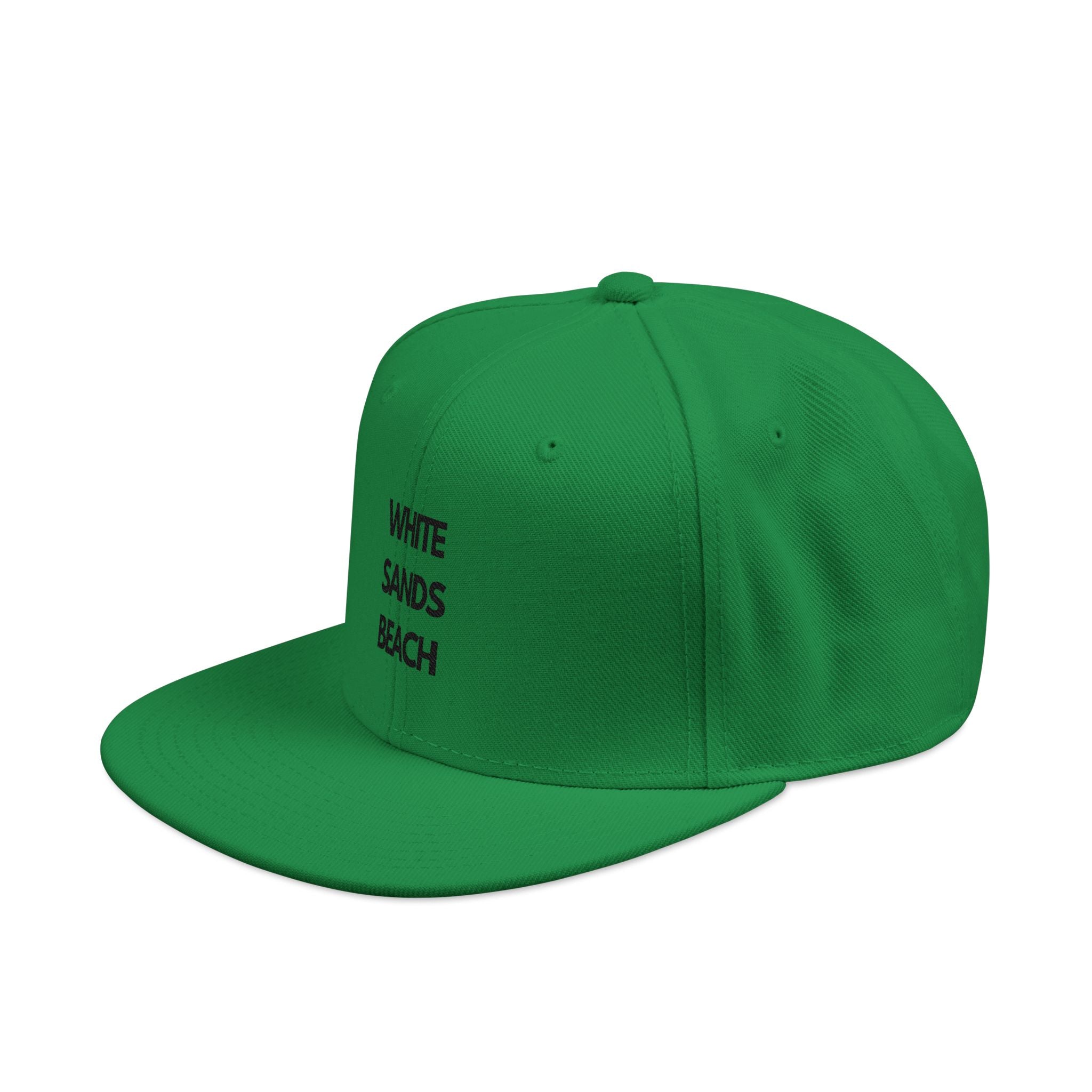 Embroidered Snapback Hat "White Sands Beach"- Perfect for Beach Days, Summer Outings, Casual Wear, Gift for Him/Her