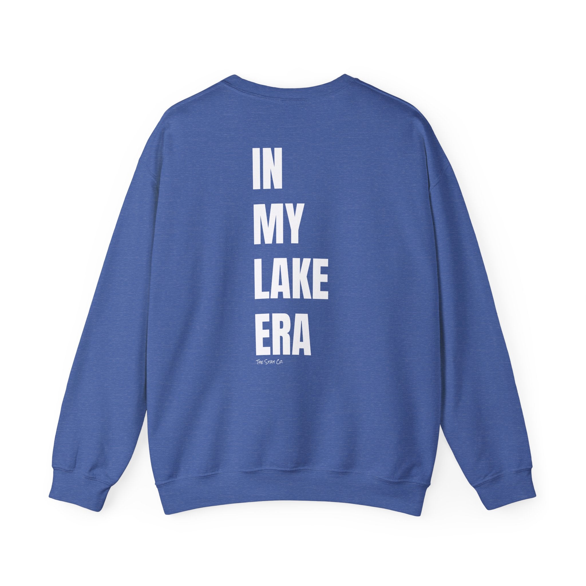 Adult- "Born for this"- (Front)  "In My Lake Era" (Back)- White Writing- Unisex Crewneck Sweatshirt