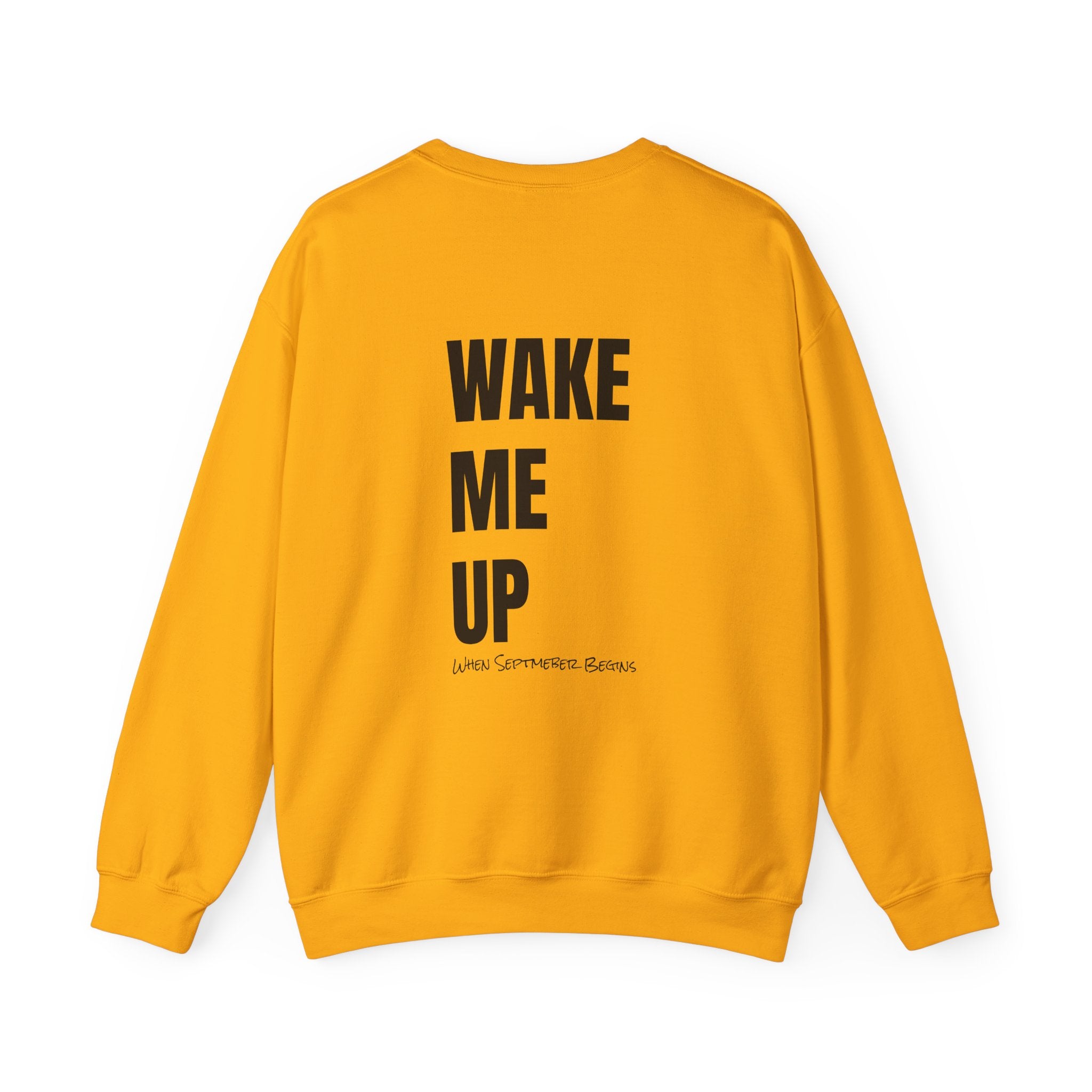 Adult- Teacher Crew Neck " Do Not Disturb" (Front)  "Wake Me Up- When September Begins" (Back) -Crewneck Sweatshirt, Cozy Fall Apparel, Unisex Gift, Casual Style, September Vibes, Seasonal Fashion