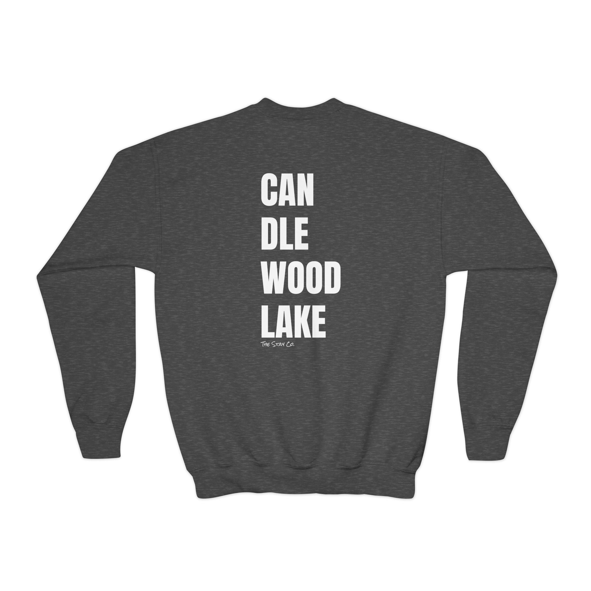 Youth-(XS-XL) "Catch Me At" (Front) "Candlewood Lake" (Back)- Unisex Crewneck Sweatshirt