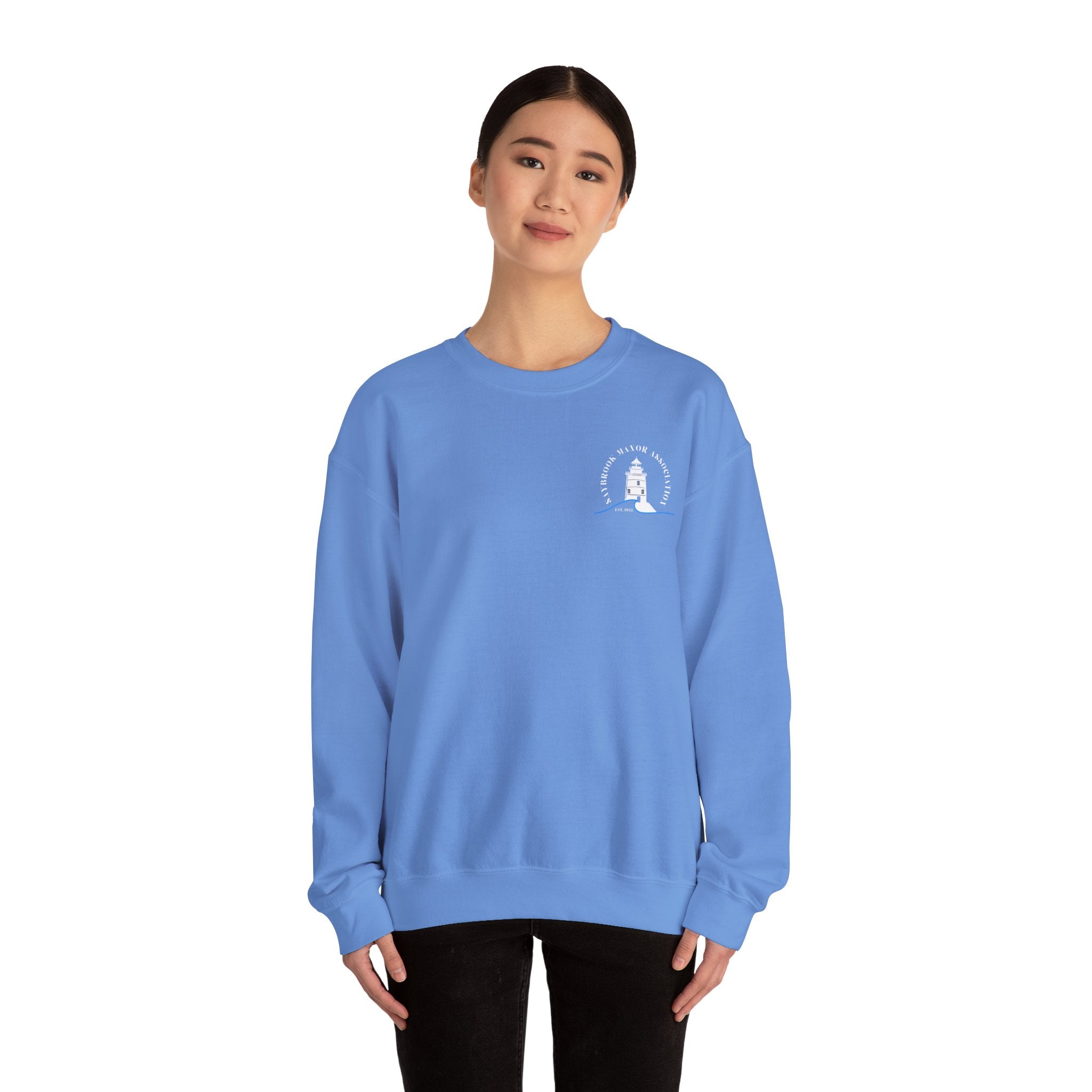 Adult- Old Saybrook Crewneck Sweatshirt With Association Logo On Front
