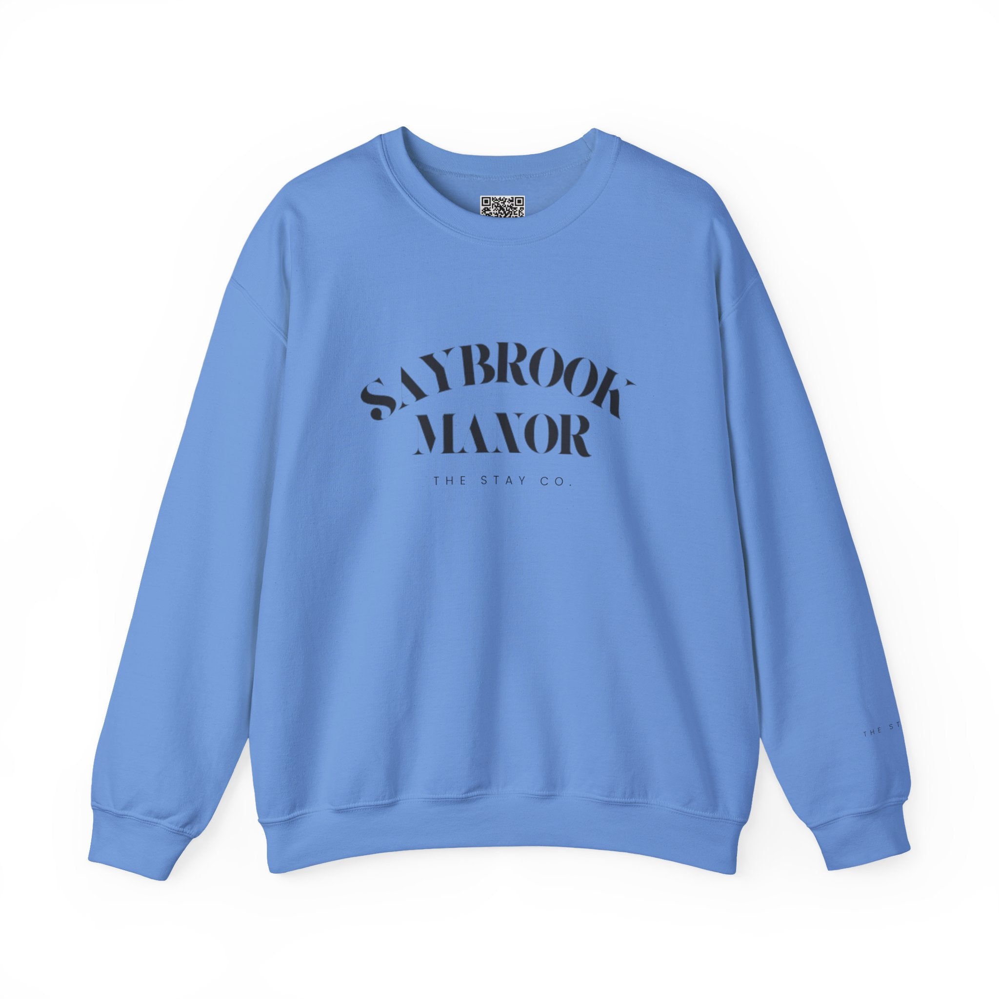 Adult Crewneck-Saybrook Manor with Logo on Back- Black Writing