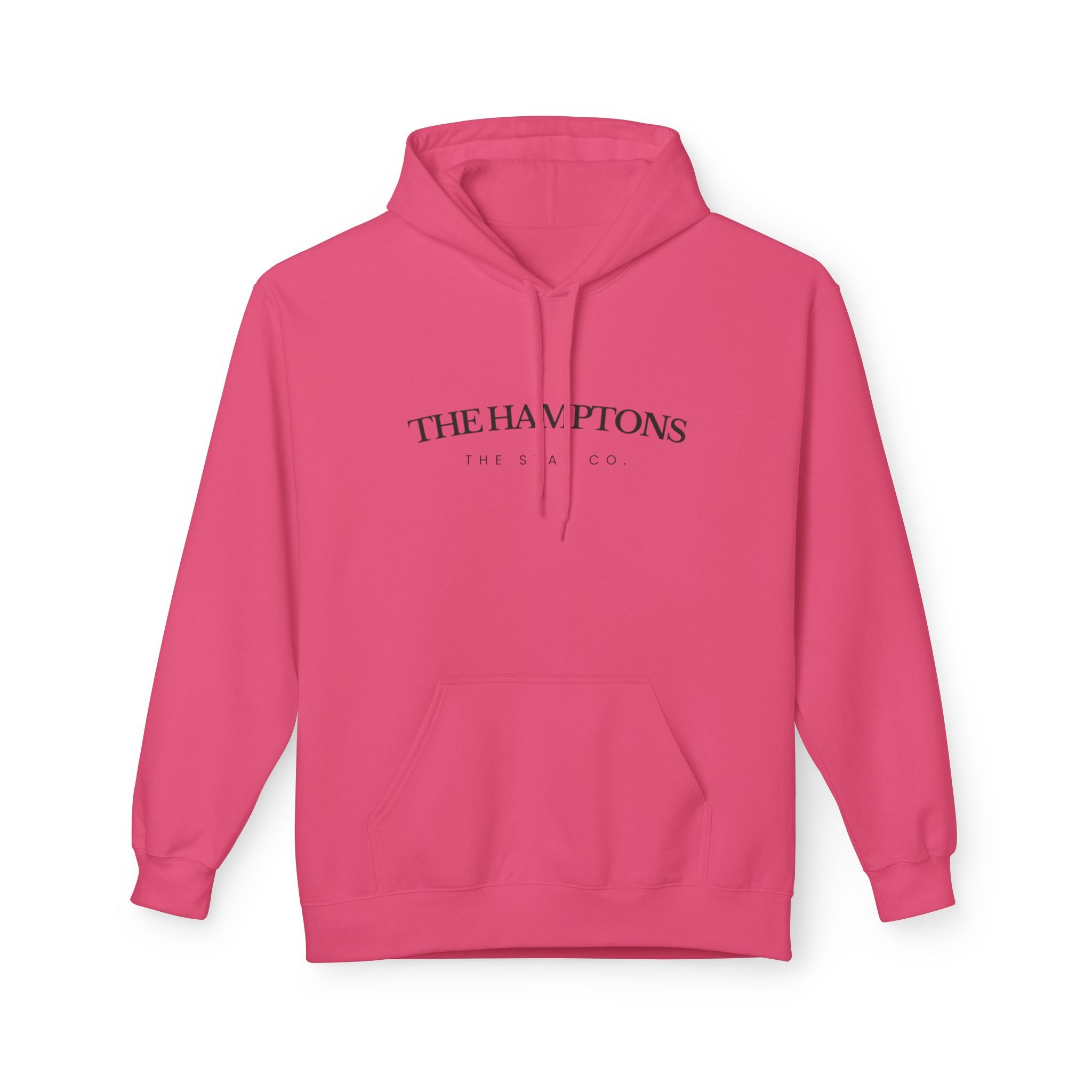Adult-The Hamptons - Black Writing Hoodie
