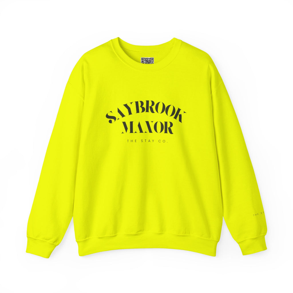 Adult Crewneck-Saybrook Manor with Logo on Back- Black Writing