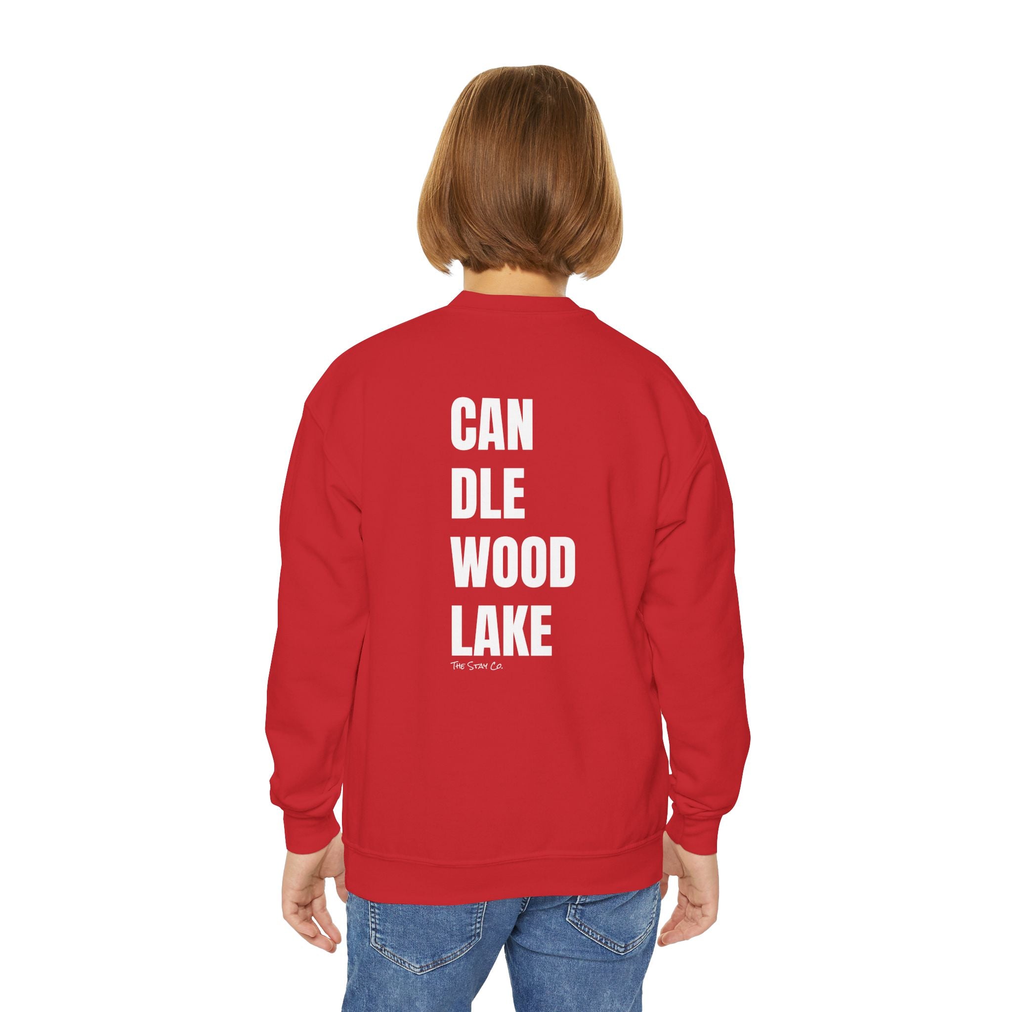 Youth-(XS-XL) "Catch Me At" (Front) "Candlewood Lake" (Back)- Unisex Crewneck Sweatshirt