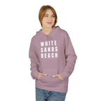 White Sands Beach Hoodie in White Writing