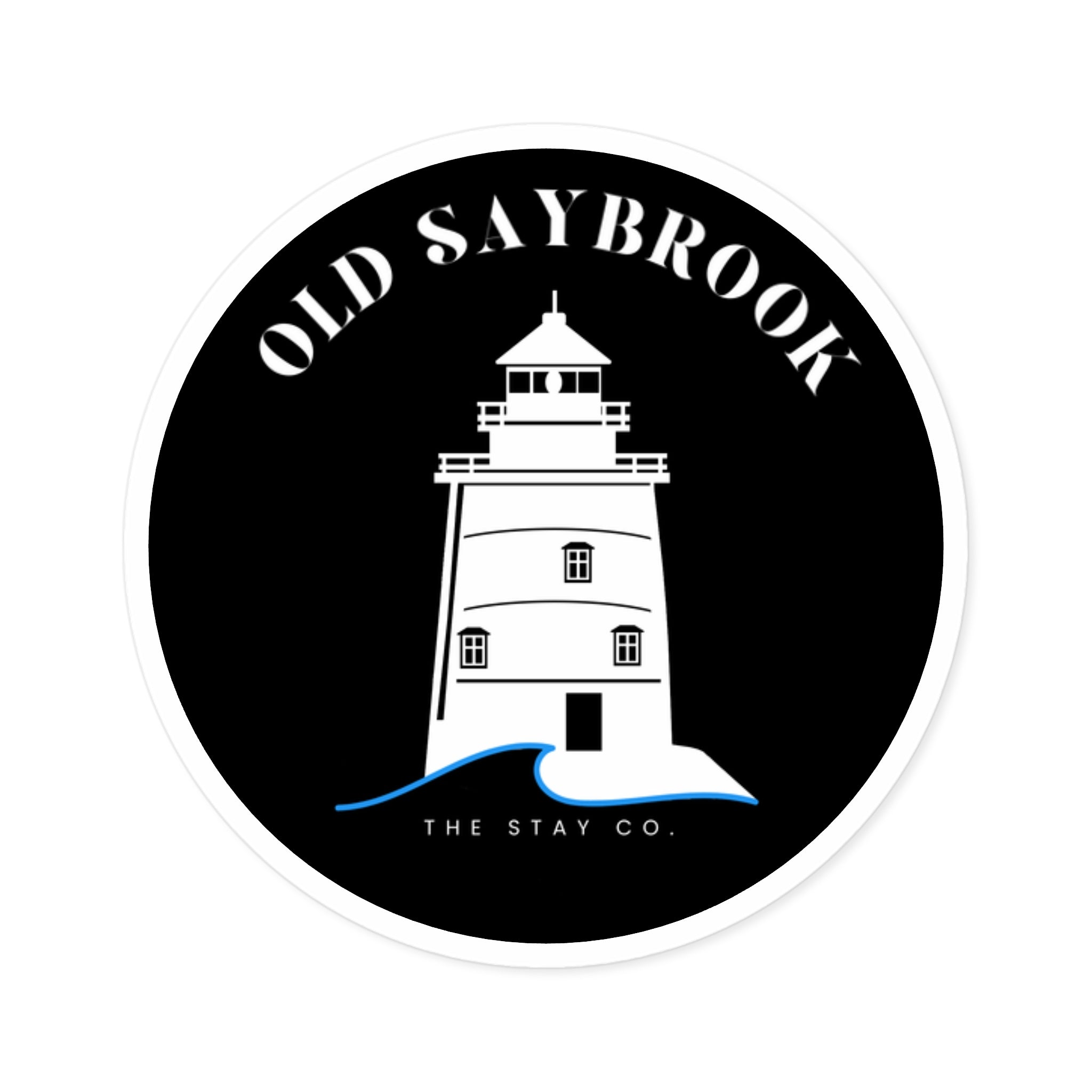Old Saybrook Lighthouse Round Stickers