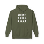 White Sands Beach Hoodie in White Writing